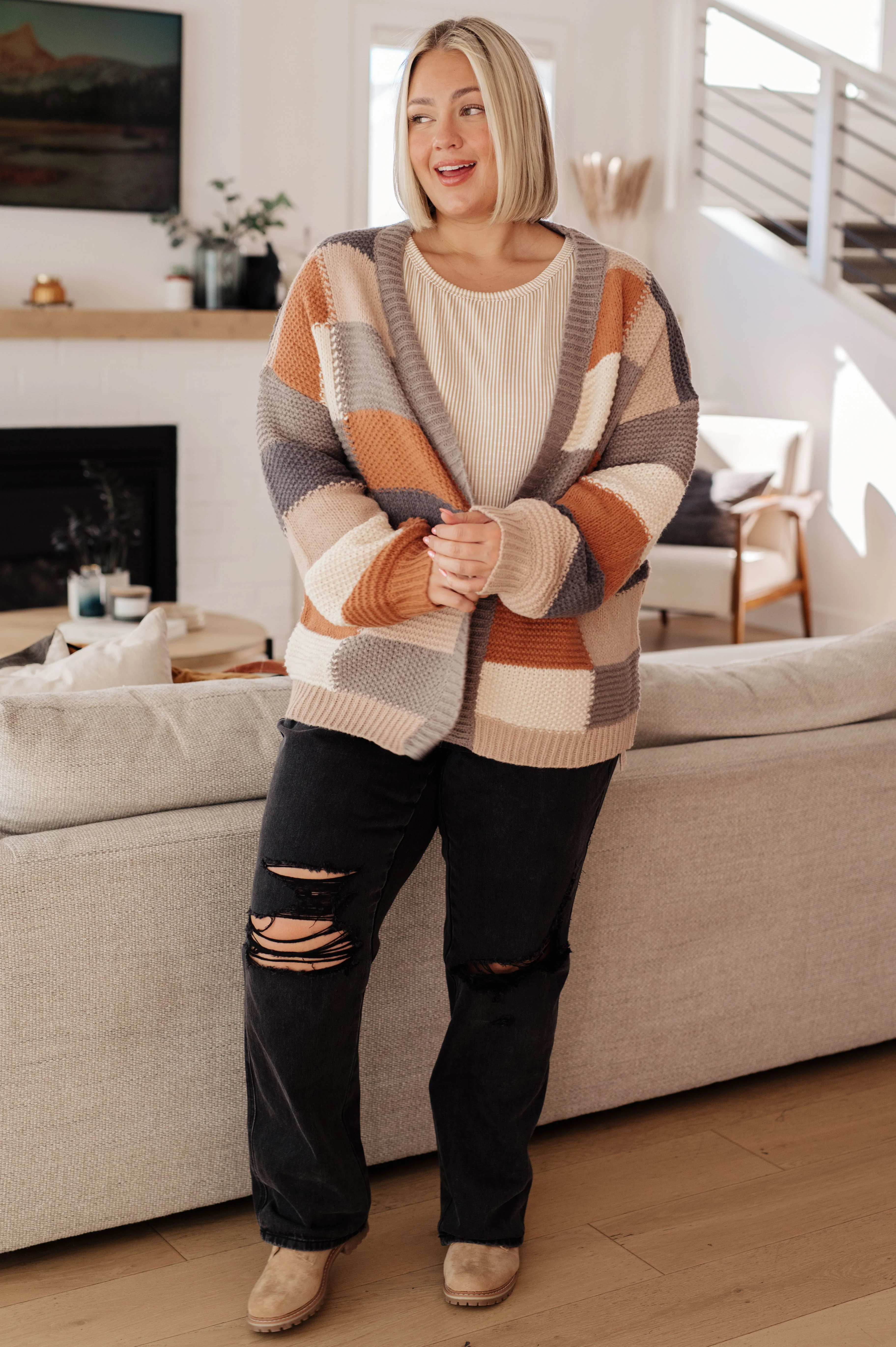 Brown Sugar and Molasses Checkered Cardigan - 11/9/2023 - Image 3