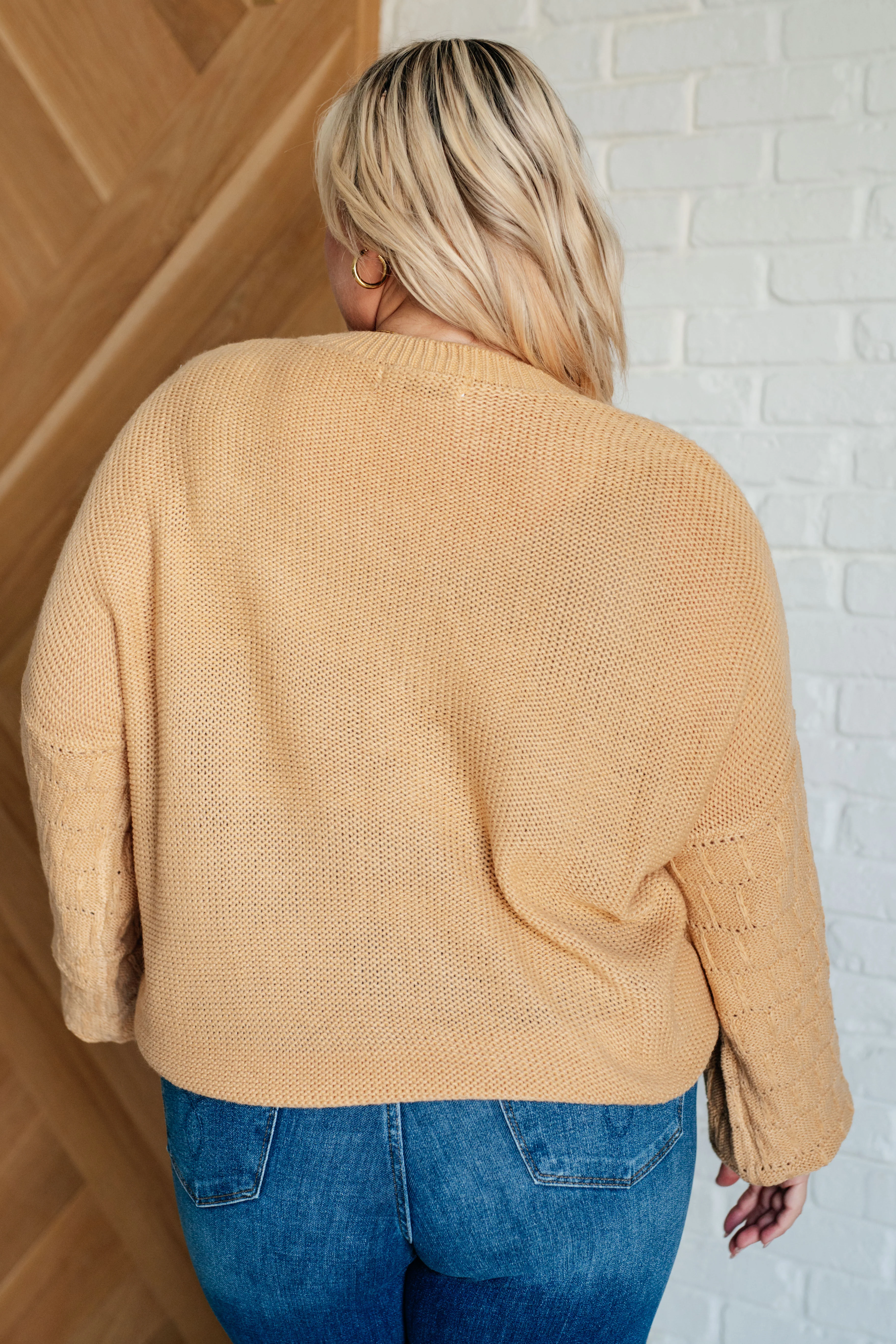 Bubbly Personality Bubble Sleeve Sweater in Wheat - 10/16/2025 - Image 7