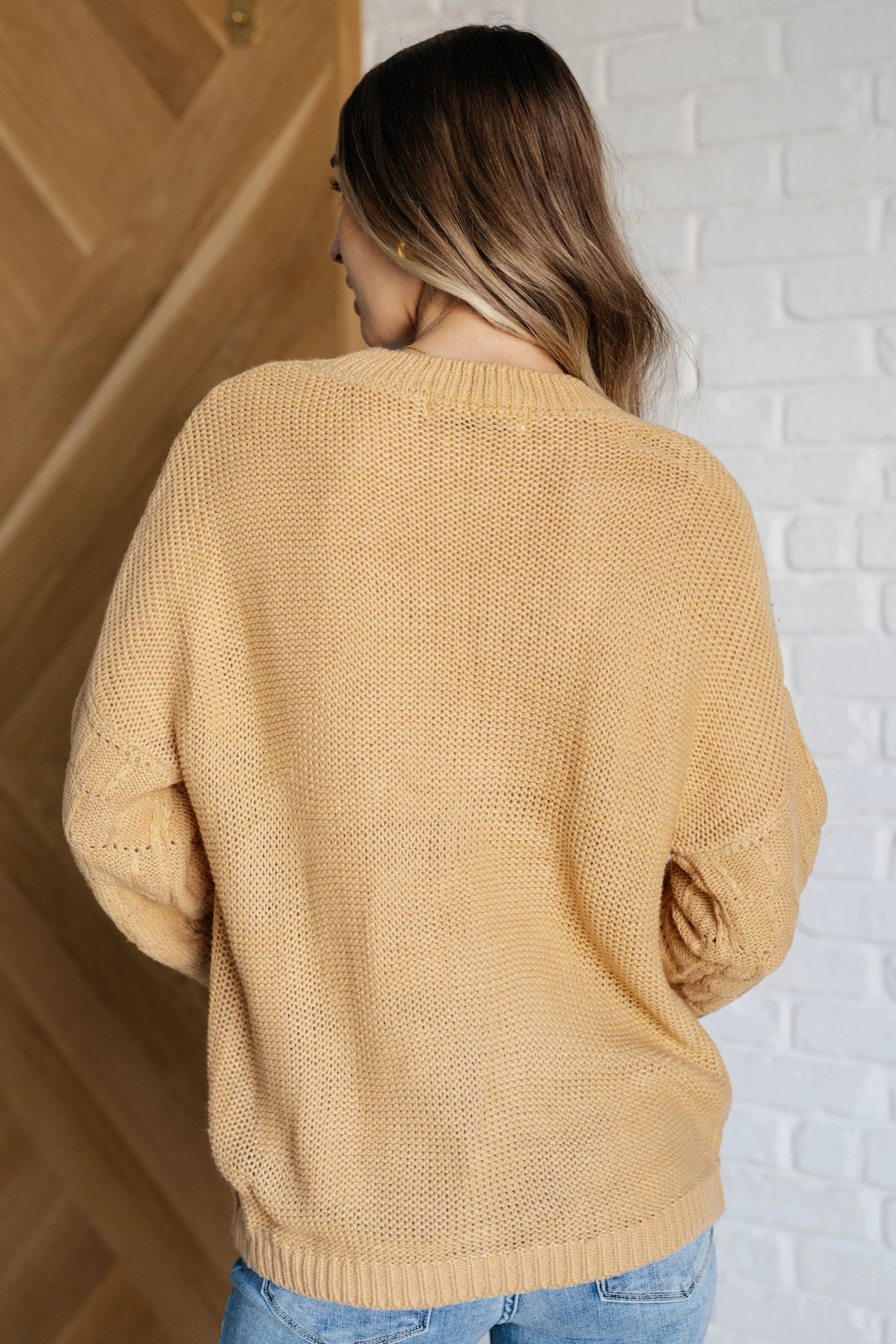 Bubbly Personality Bubble Sleeve Sweater in Wheat - 10/16/2025 - Image 8