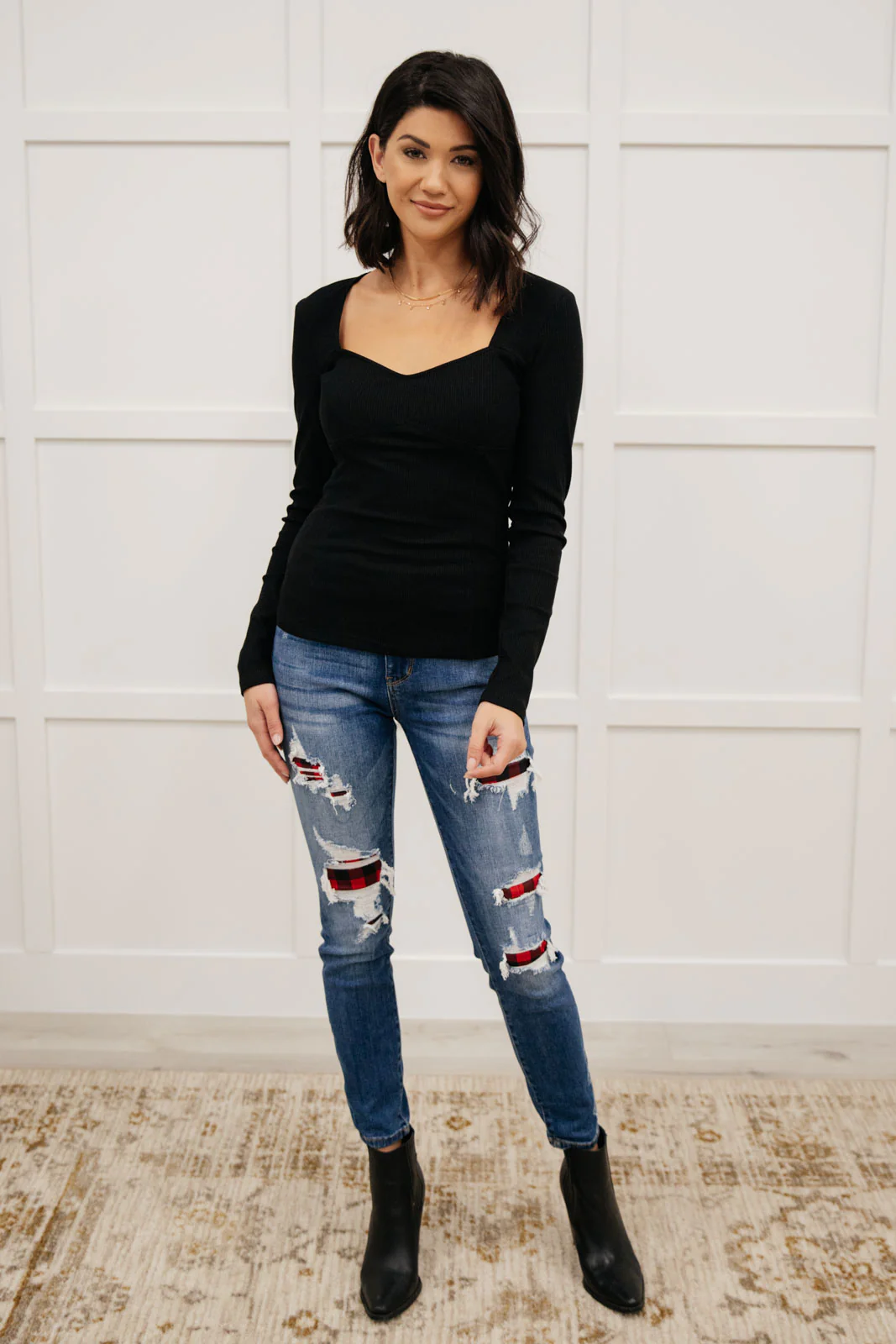 Buffalo Plaid Peek-A-Boo Skinnies - 11/9/2021 - Image 6