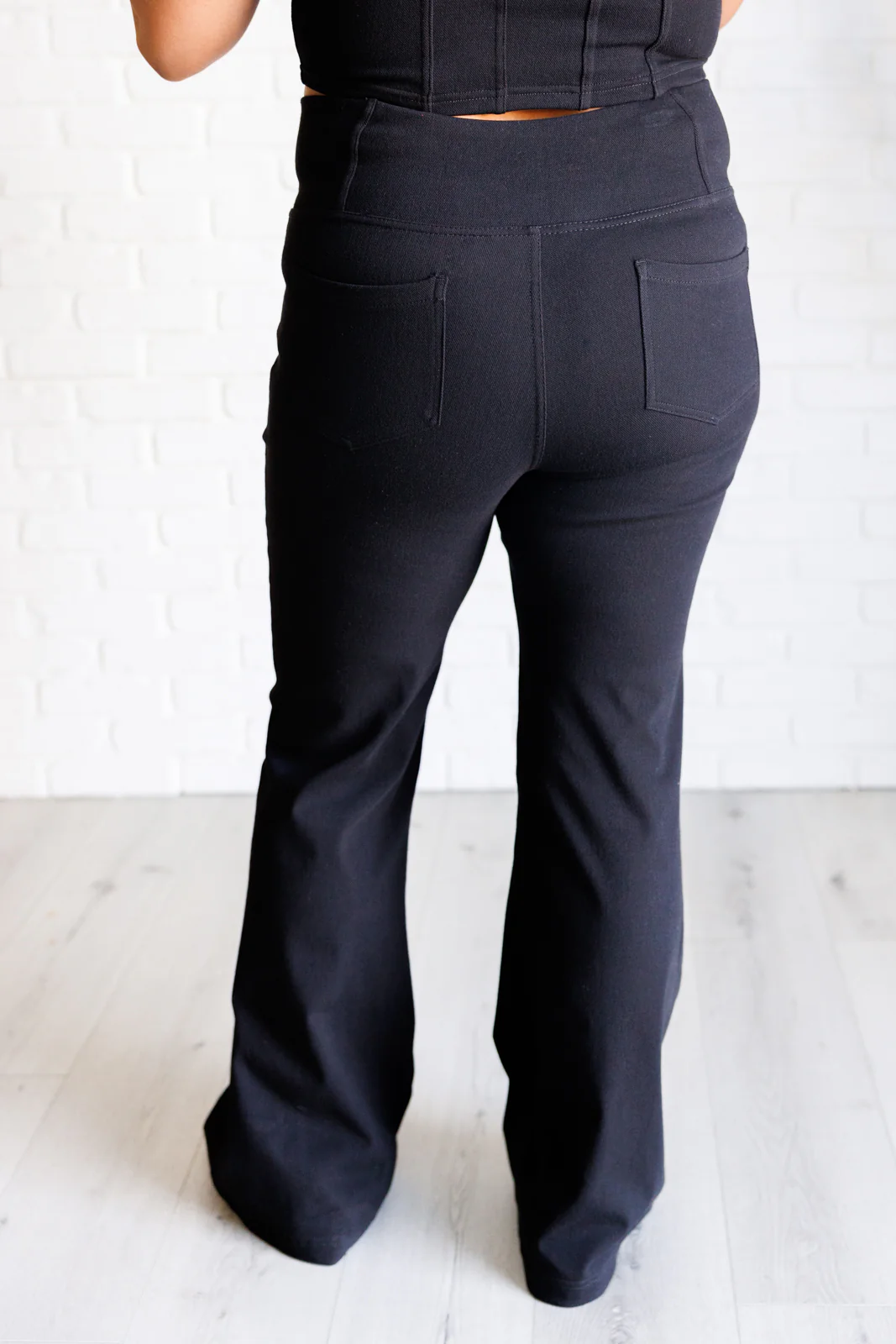 Building Habits Twill Flared Crossover Waist Pant in Black - 9/19/2024 - Image 11