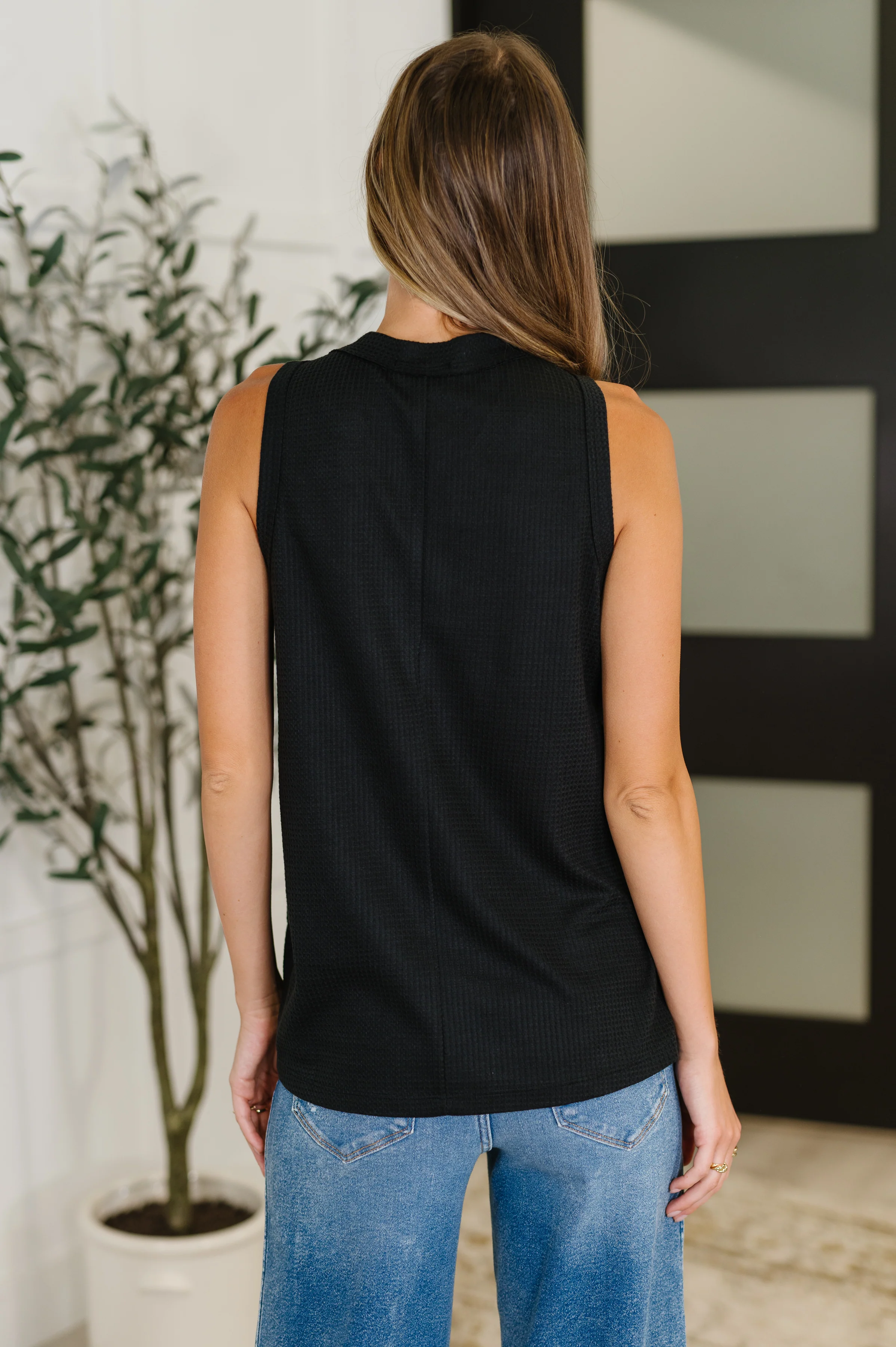Buttoned Up Buttercup Sleeveless Top in Black - 4/20/2026 - Image 5