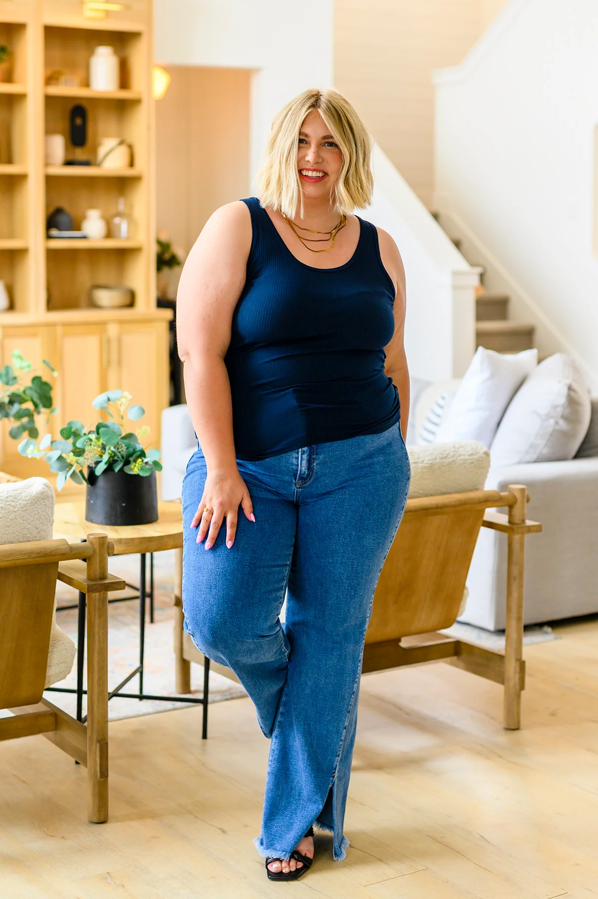 Caitlin High Rise Split Hem Straight Jeans - 5/4/2023 - Image 13
