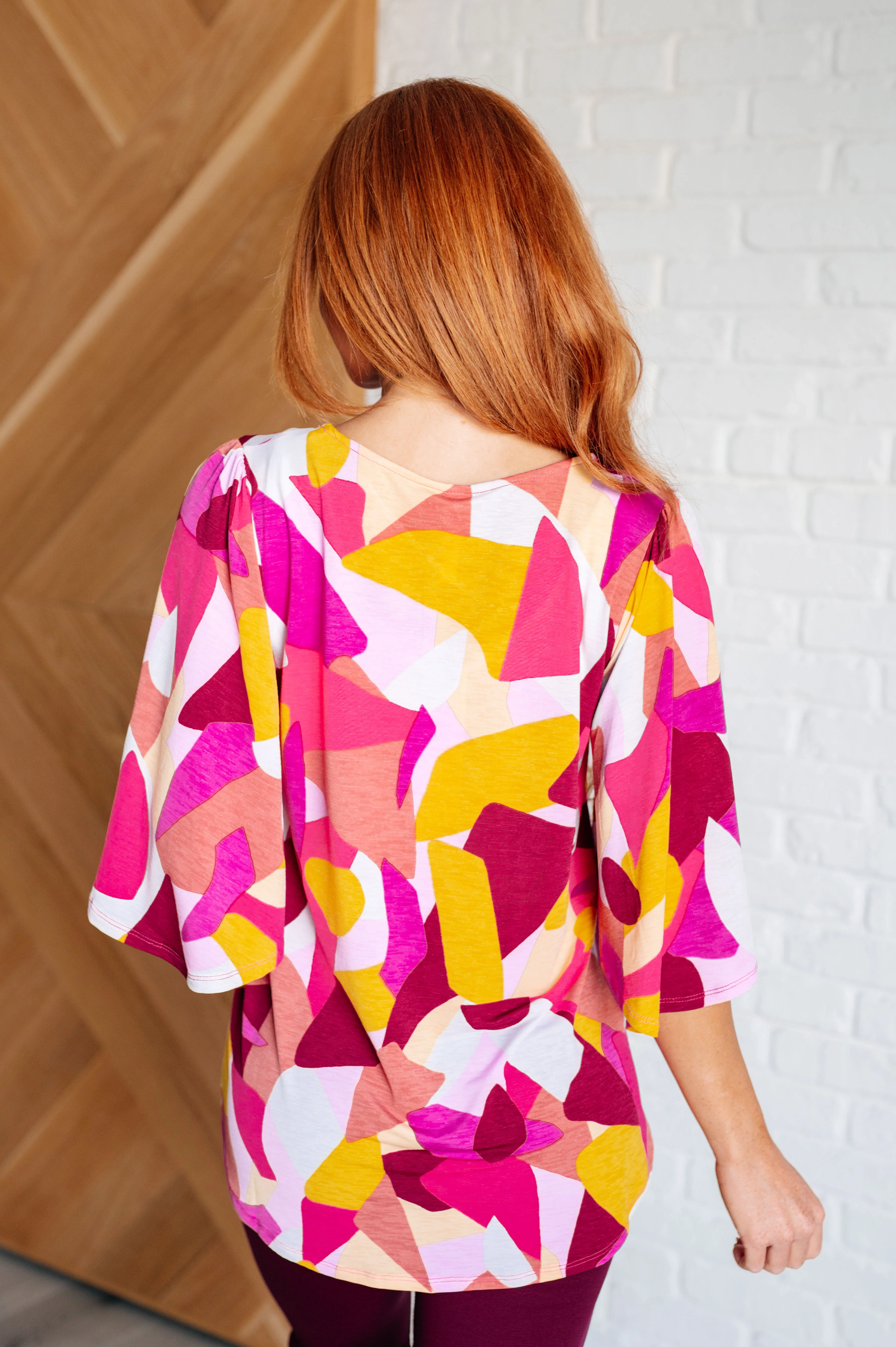 Cali Blouse in Magenta and Mustard Abstract - 9/12/2024 - Image 9