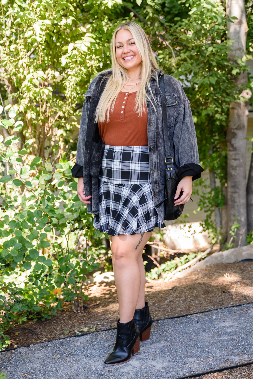 Call Me On Line Two Plaid Mini Skort - 9/13/2022 - Image 8