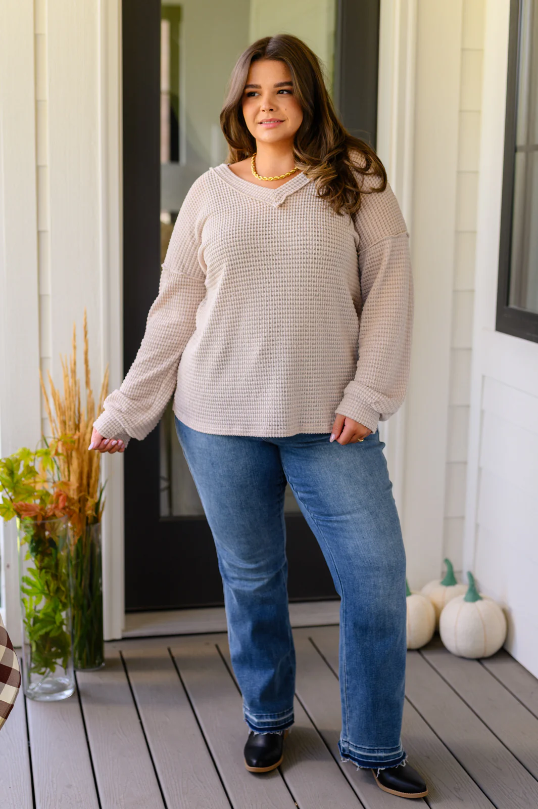 Calm In The Chaos V-Neck Sweater - 9/21/2023 - Image 4