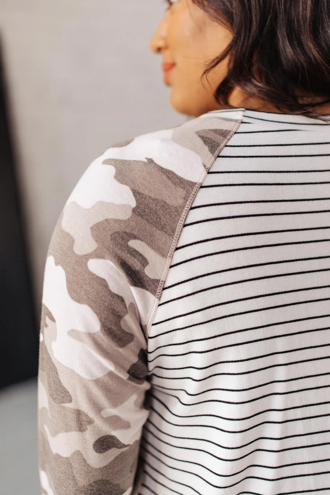 Camo & Stripes Raglan Top - 10/5/2021 - Image 4