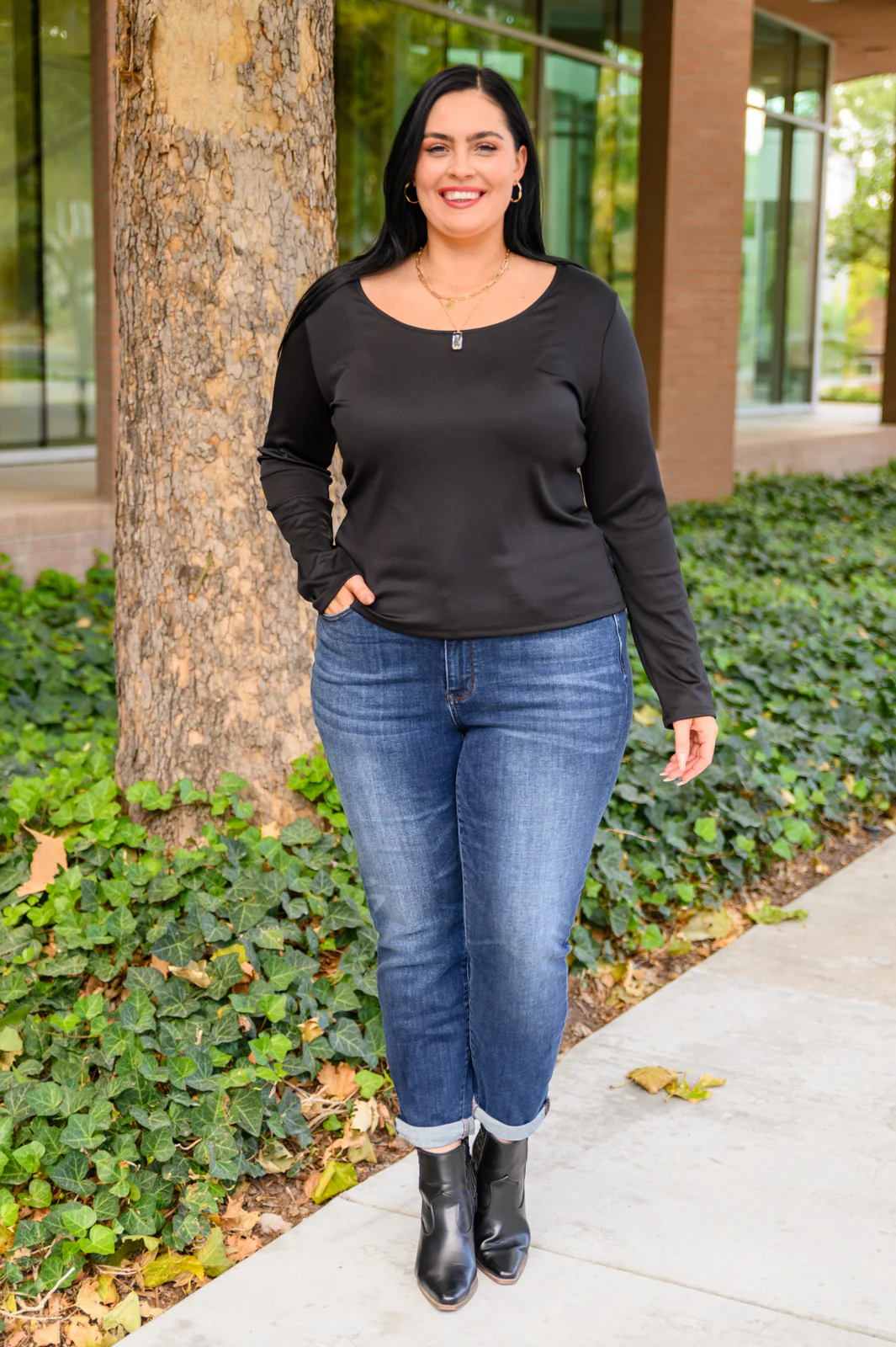 Can You Believe It Basic Long Sleeve Top In Black - 10/20/2022 - Image 11