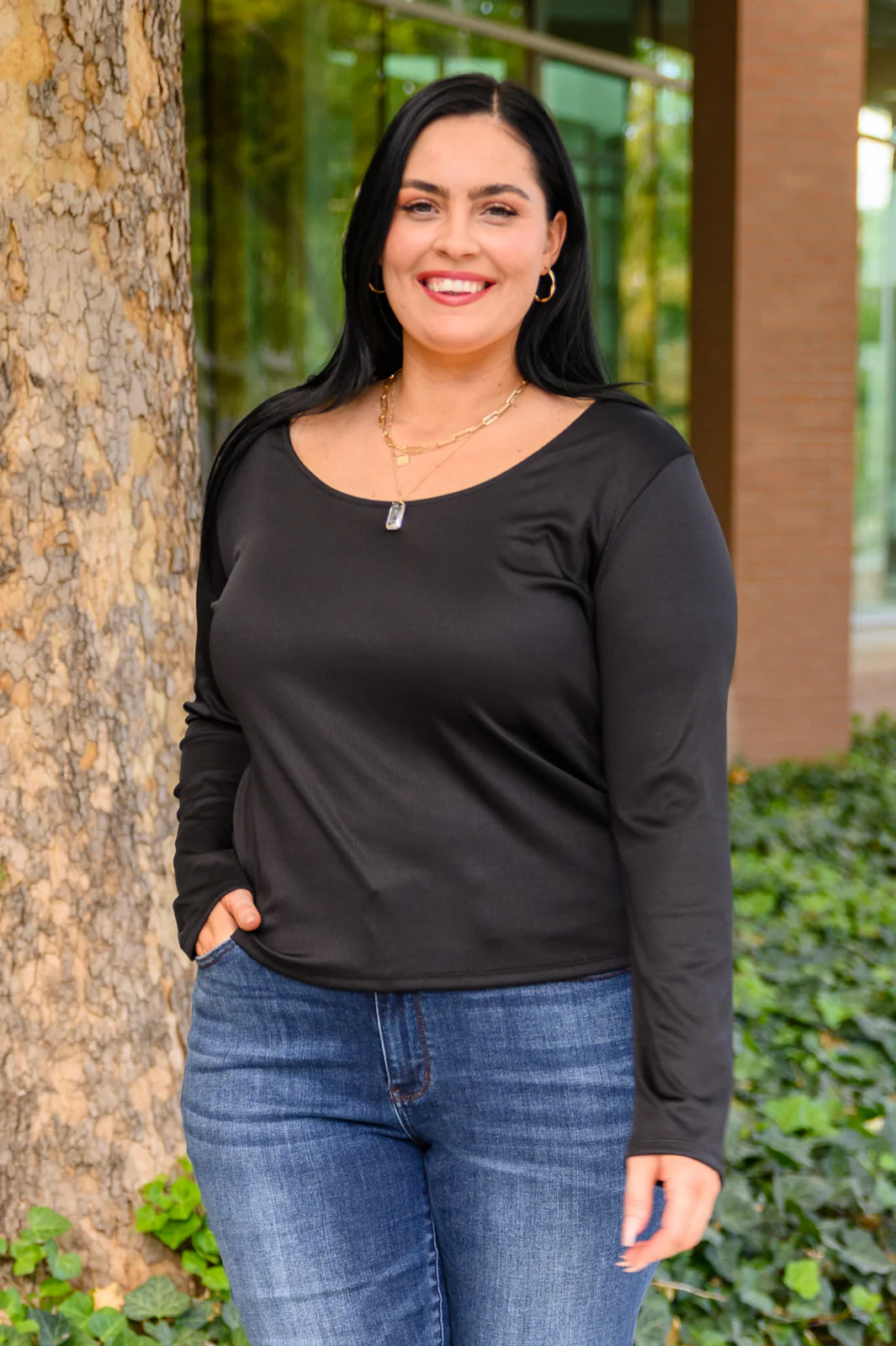 Can You Believe It Basic Long Sleeve Top In Black - 10/20/2022 - Image 8