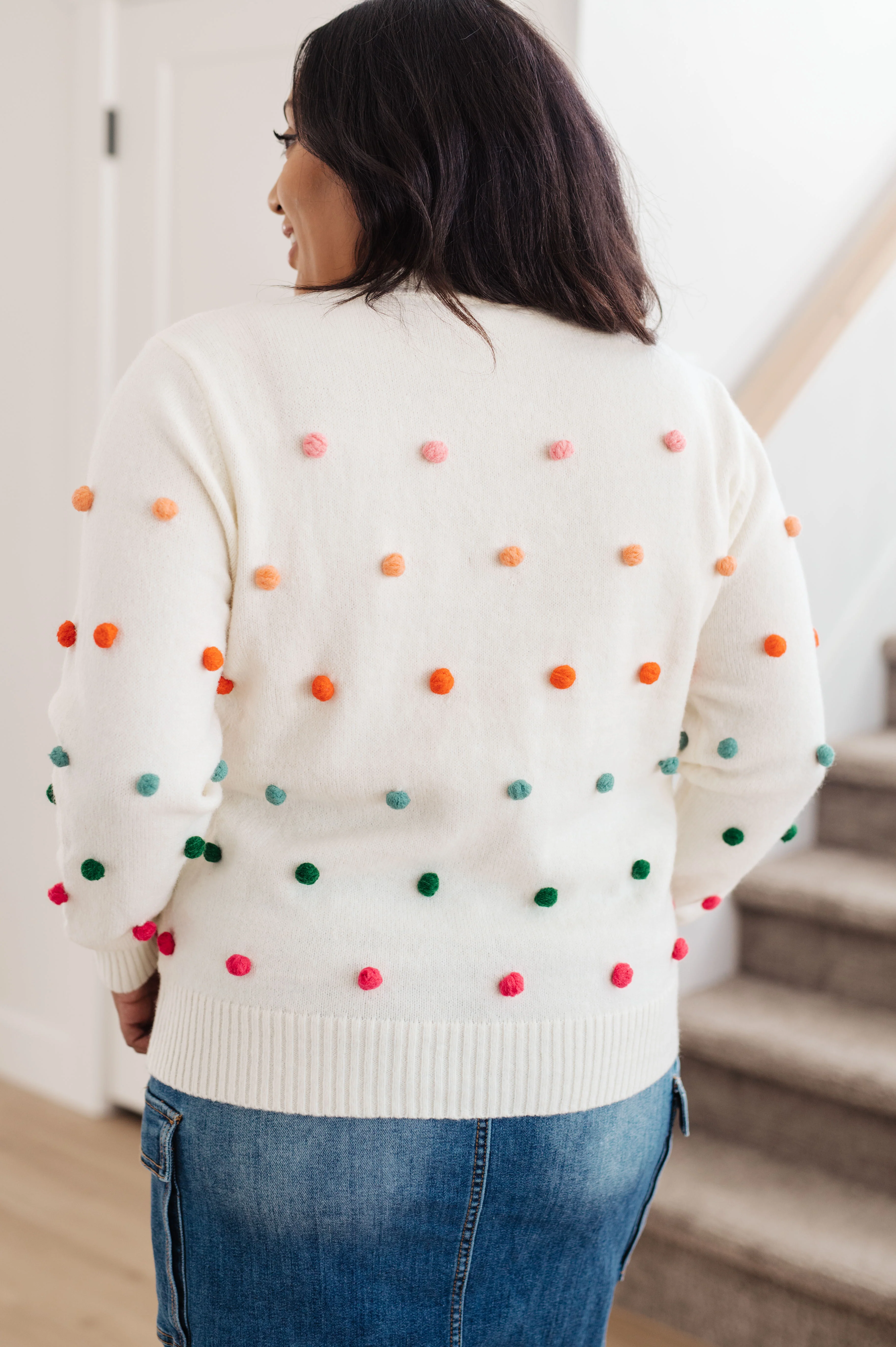 Candy Buttons Pom Detail Sweater - 11/21/2023 - Image 12