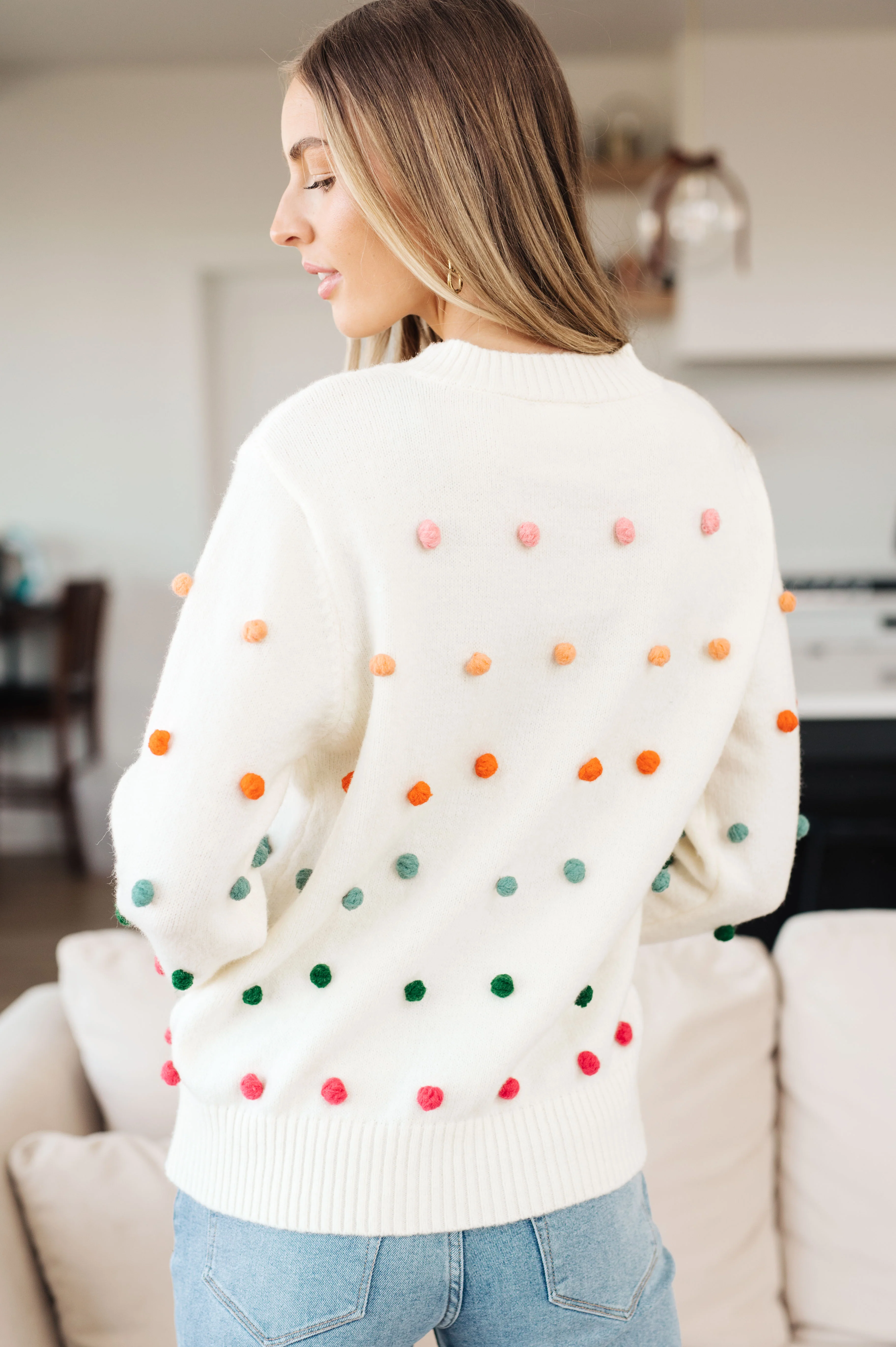 Candy Buttons Pom Detail Sweater - 11/21/2023 - Image 9