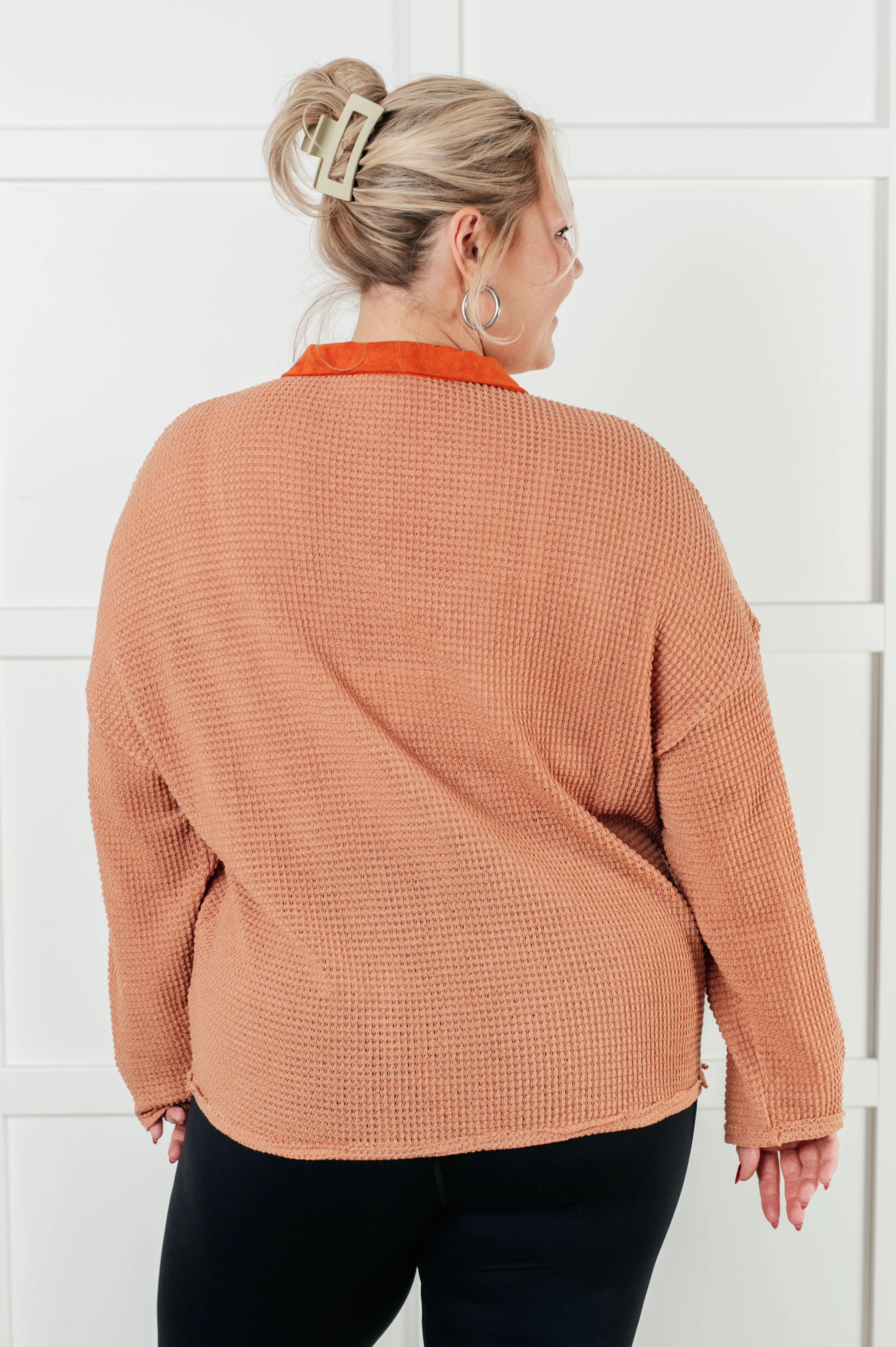 Can't Imagine Why Waffle Knit Contrast Trim Top - 9/25/2025 - Image 8
