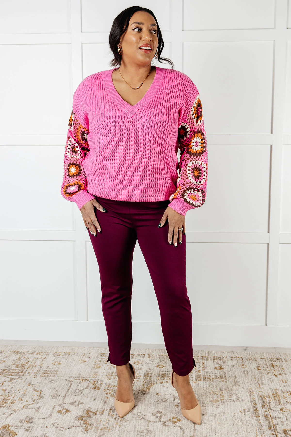 Can't Stop this Feeling V-Neck Knit Sweater - 12/31/2024 - Image 3