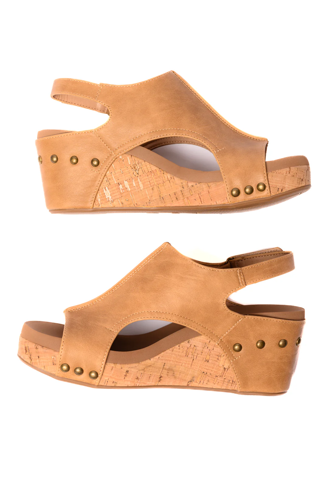 Carley Wedge Sandals in Caramel Smooth - 7/24/2024 Corkys - Image 2