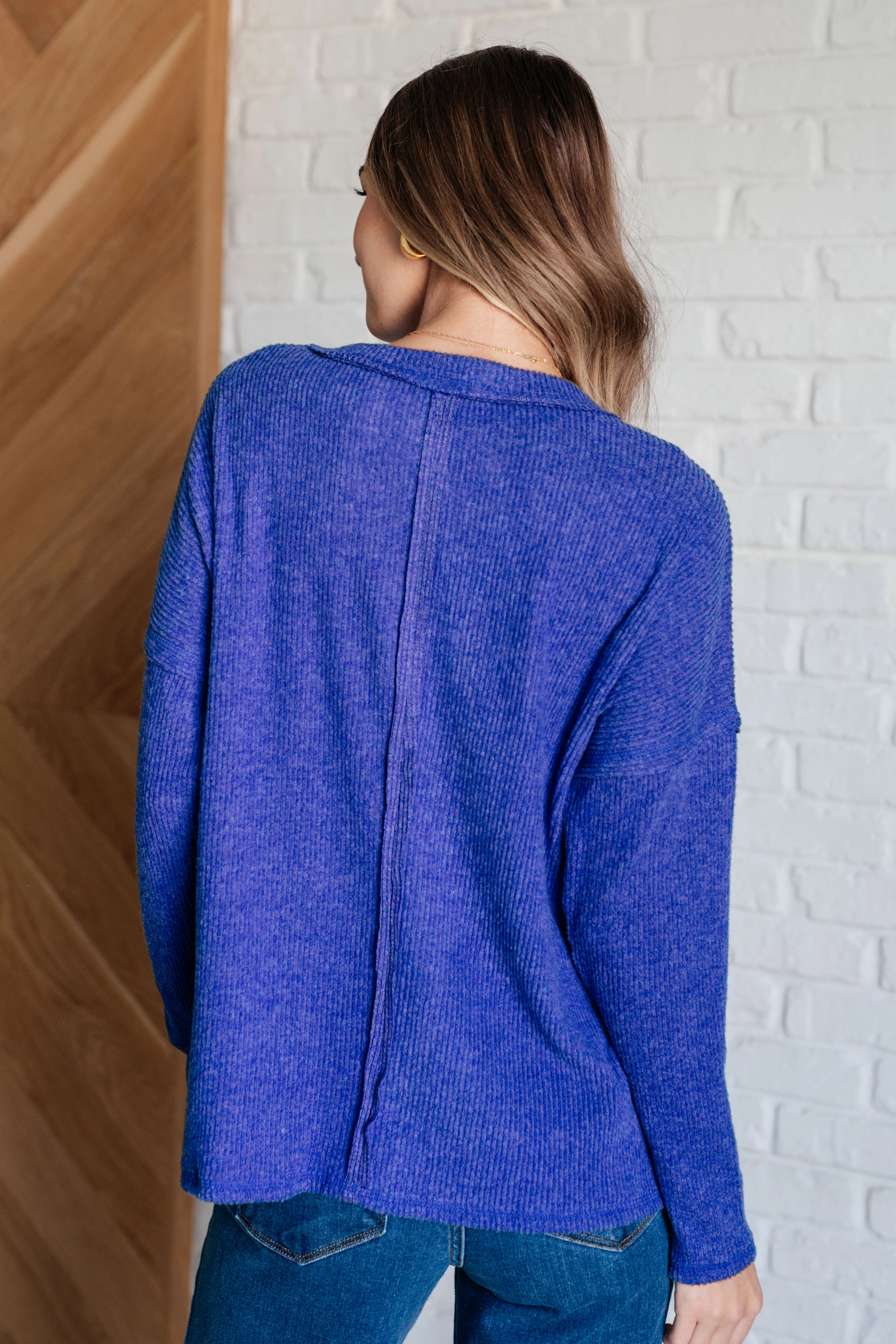 Casual Tuesday Ribbed Knit Sweater in Bright Blue - 10/2/2024 - Image 8