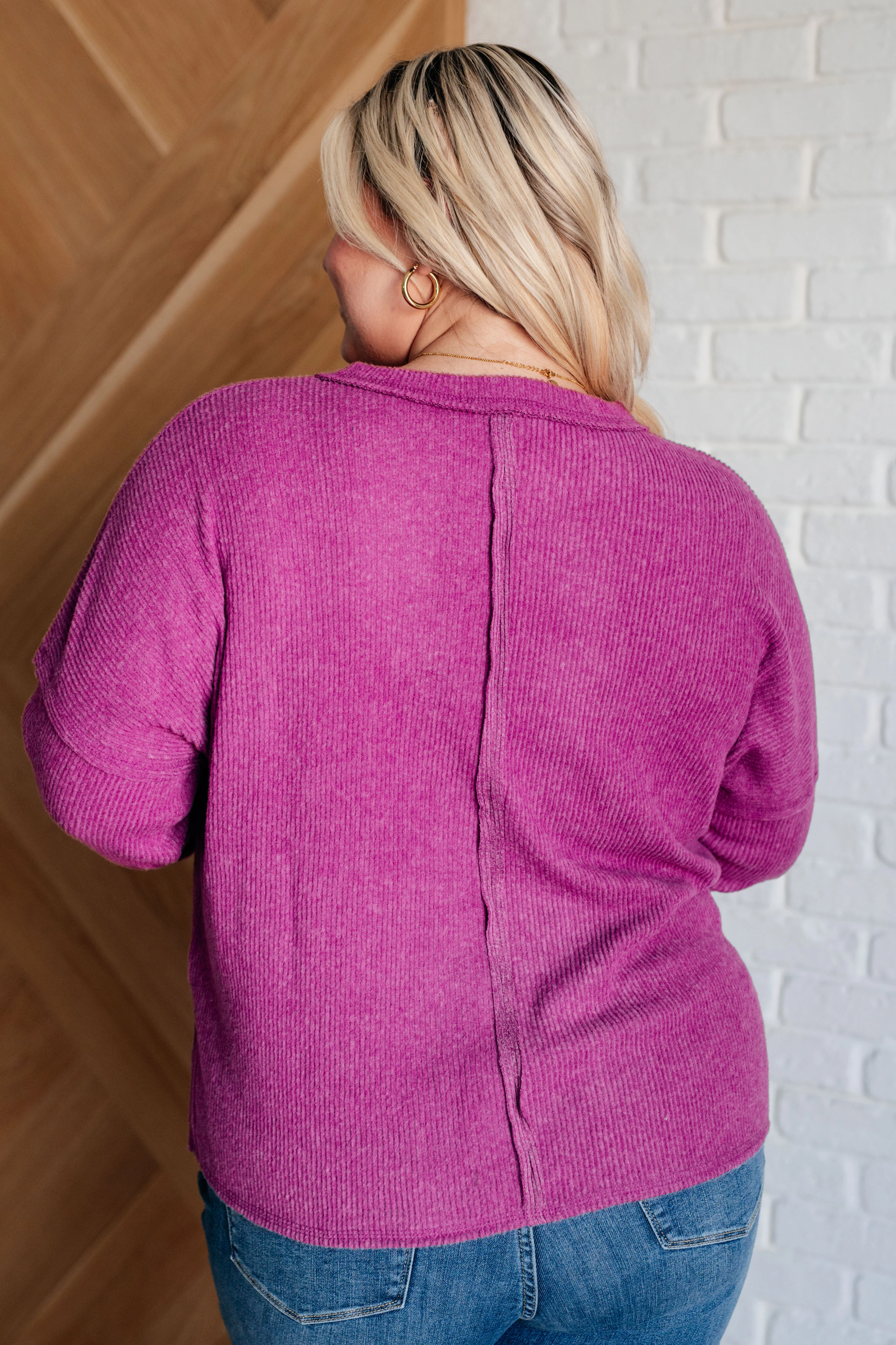 Casual Tuesday Ribbed Knit Sweater in Light Plum - 10/2/2024 - Image 7