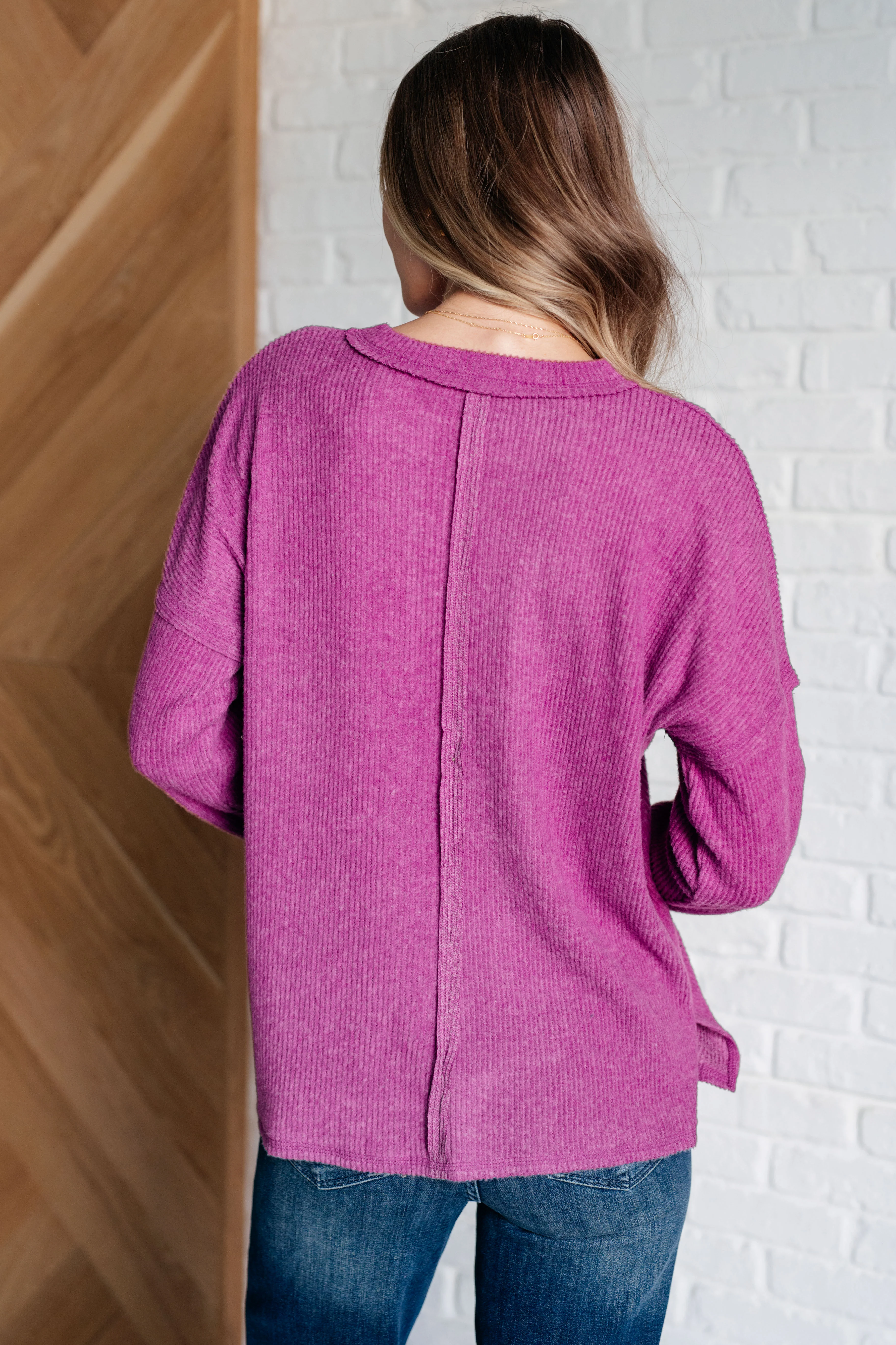 Casual Tuesday Ribbed Knit Sweater in Light Plum - 10/2/2024 - Image 8