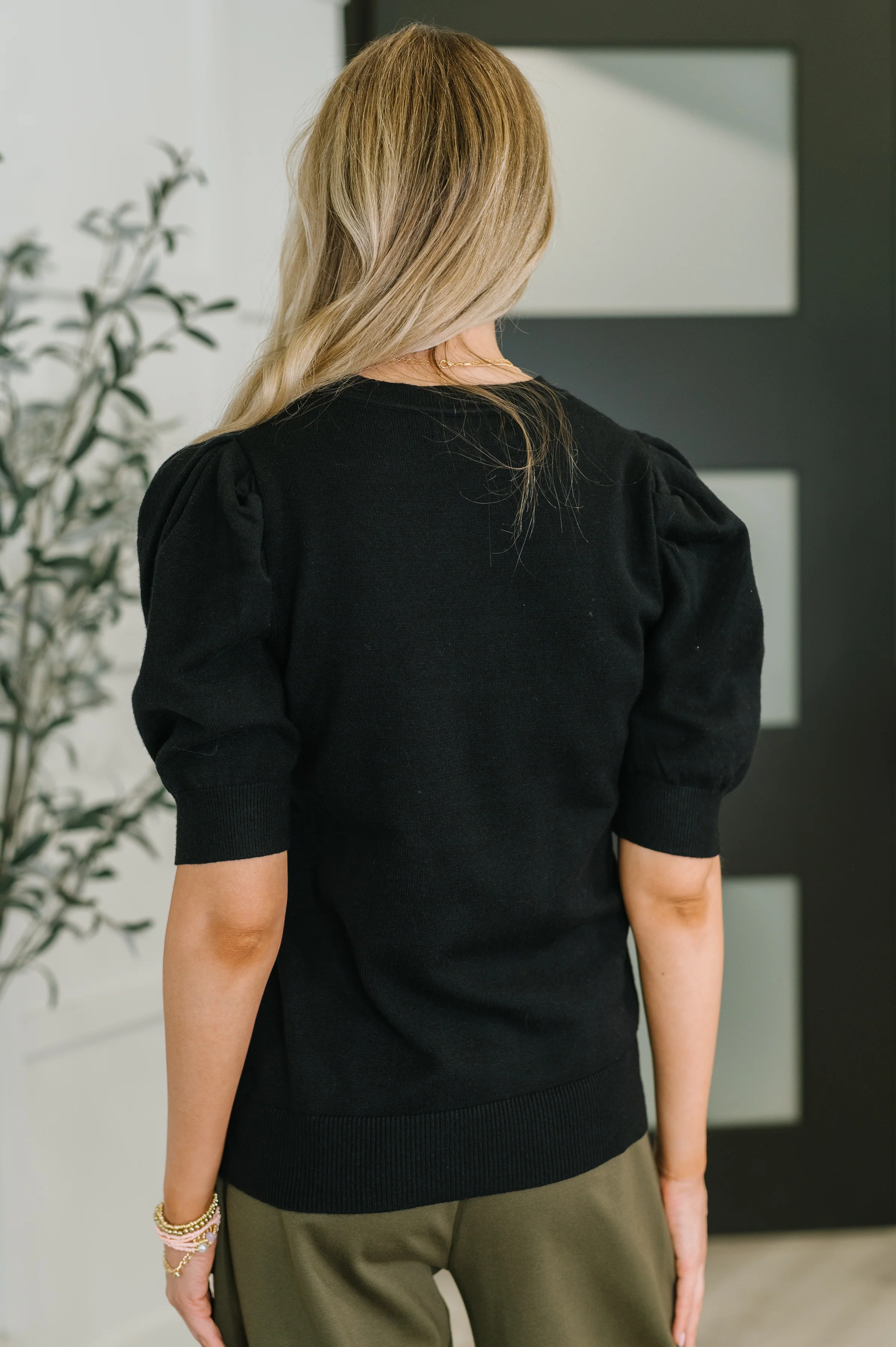Casually Classy Puff Sleeve Blouse in Black - 10/3/2025 - Image 5