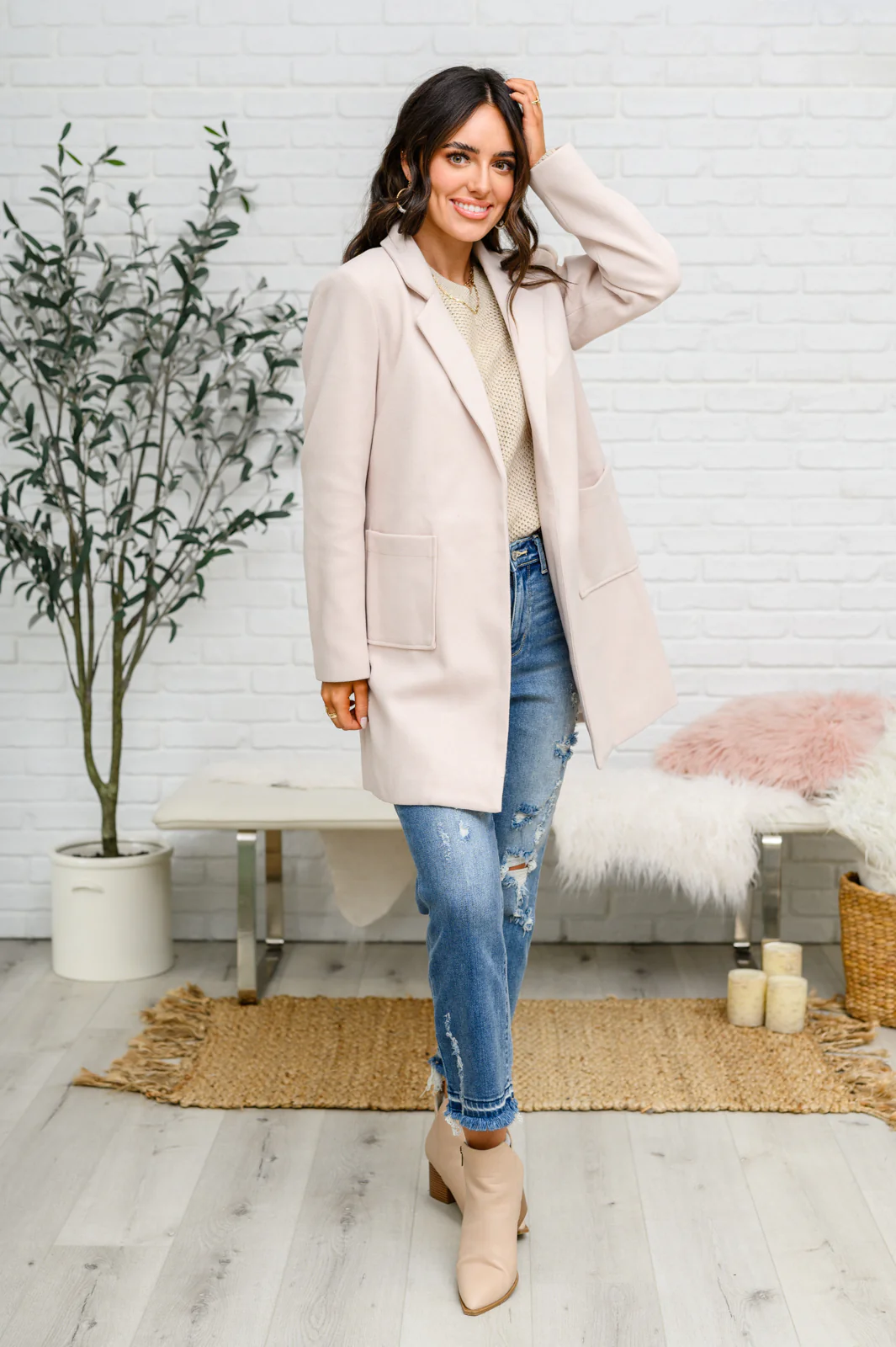 Chai Latte V-Neck Sweater in Oatmeal - 1/10/23 - Image 13