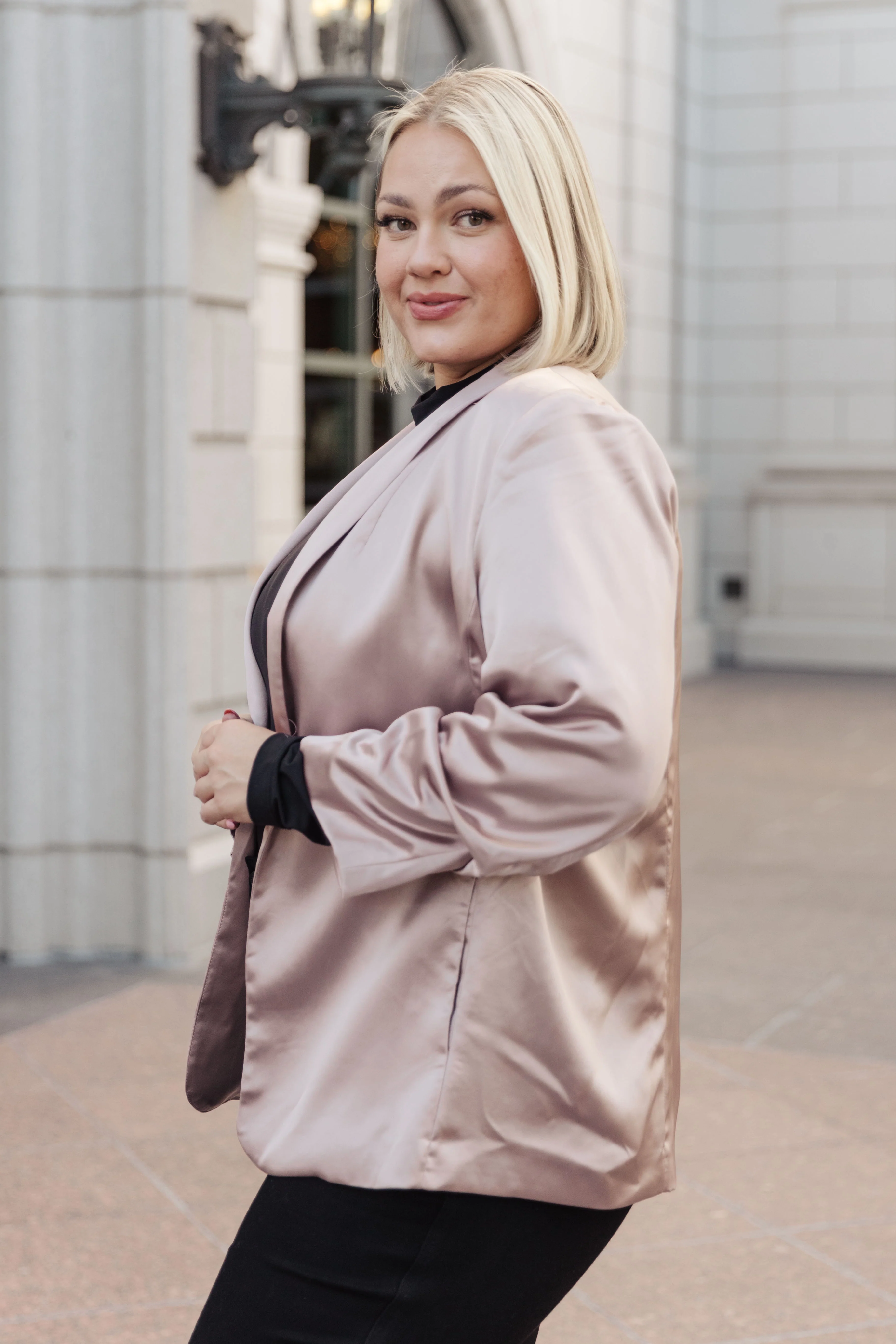 Champagne and Roses Satin Blazer - 11/6/2023 - Image 18