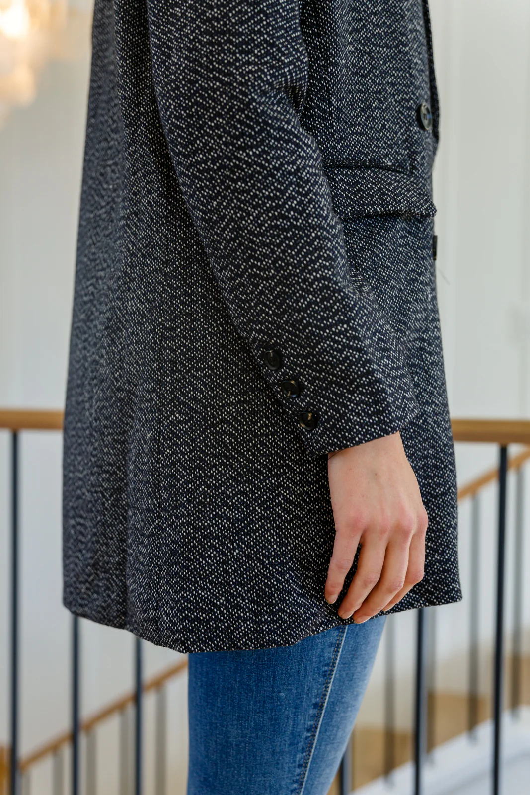 Chic Upon Arrival Button Down Blazer Jacket In Black - 11/8/2022 - Image 12