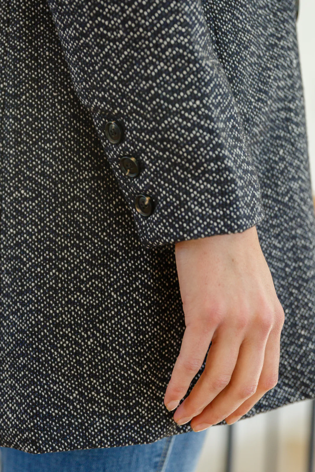 Chic Upon Arrival Button Down Blazer Jacket In Black - 11/8/2022 - Image 13