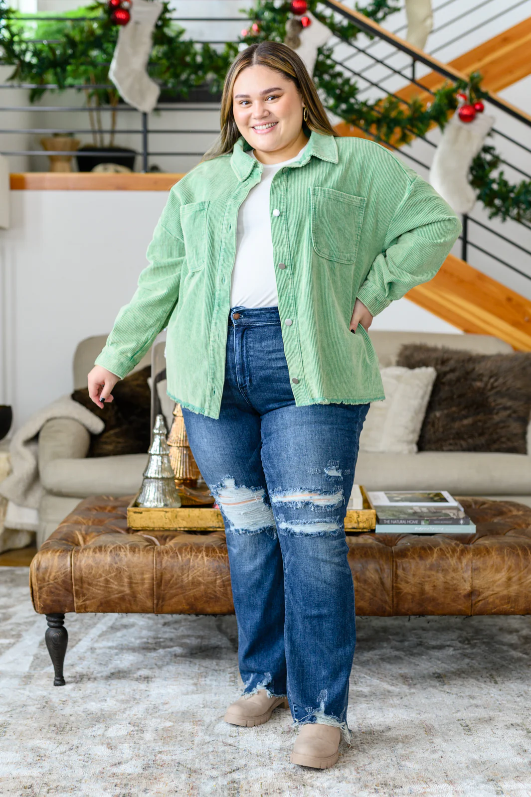 Christine High Contrast Slim Bootcut Destroyed Jeans - 1/3/2023 - Image 10