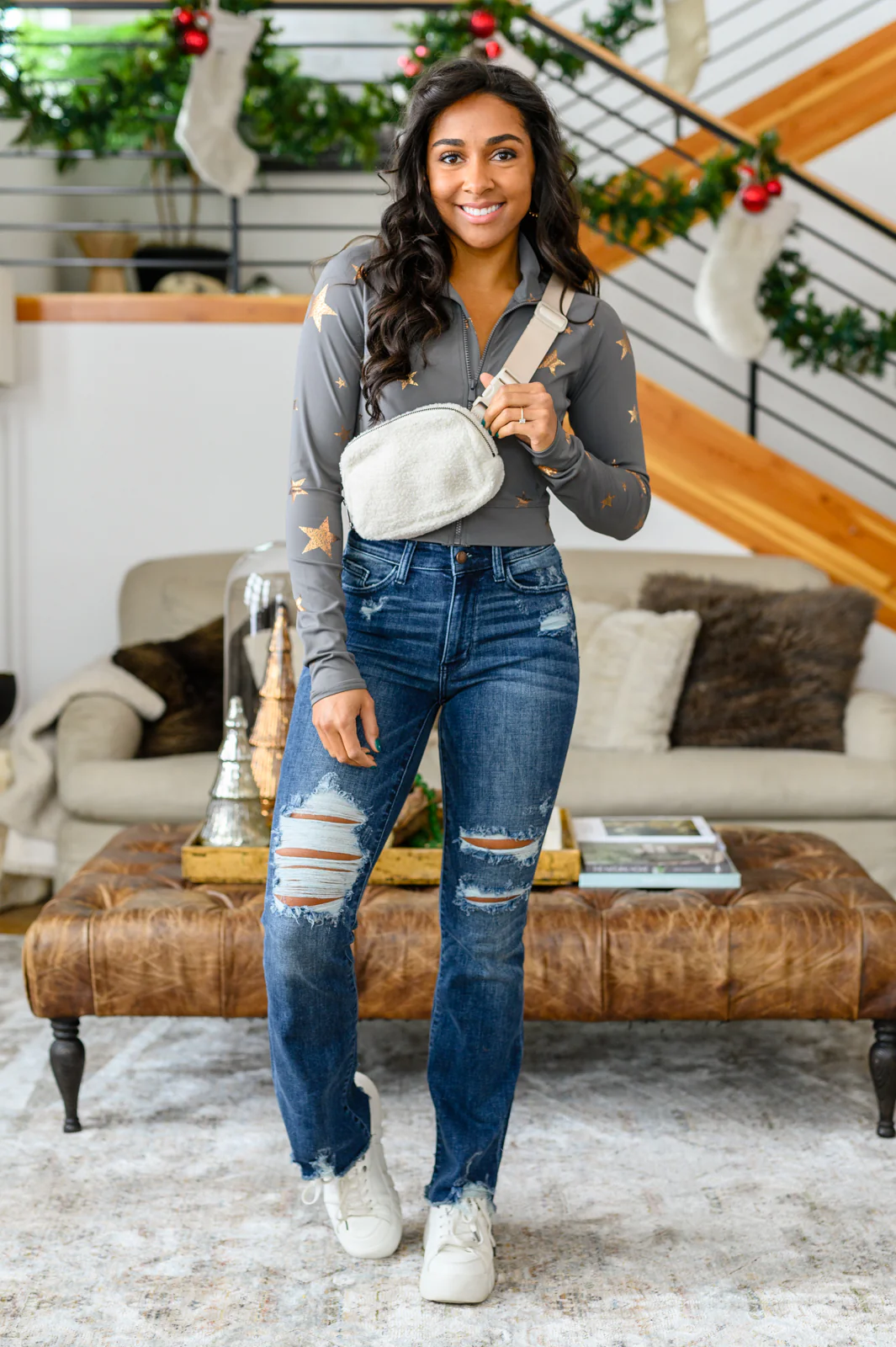 Christine High Contrast Slim Bootcut Destroyed Jeans - 1/3/2023 - Image 9