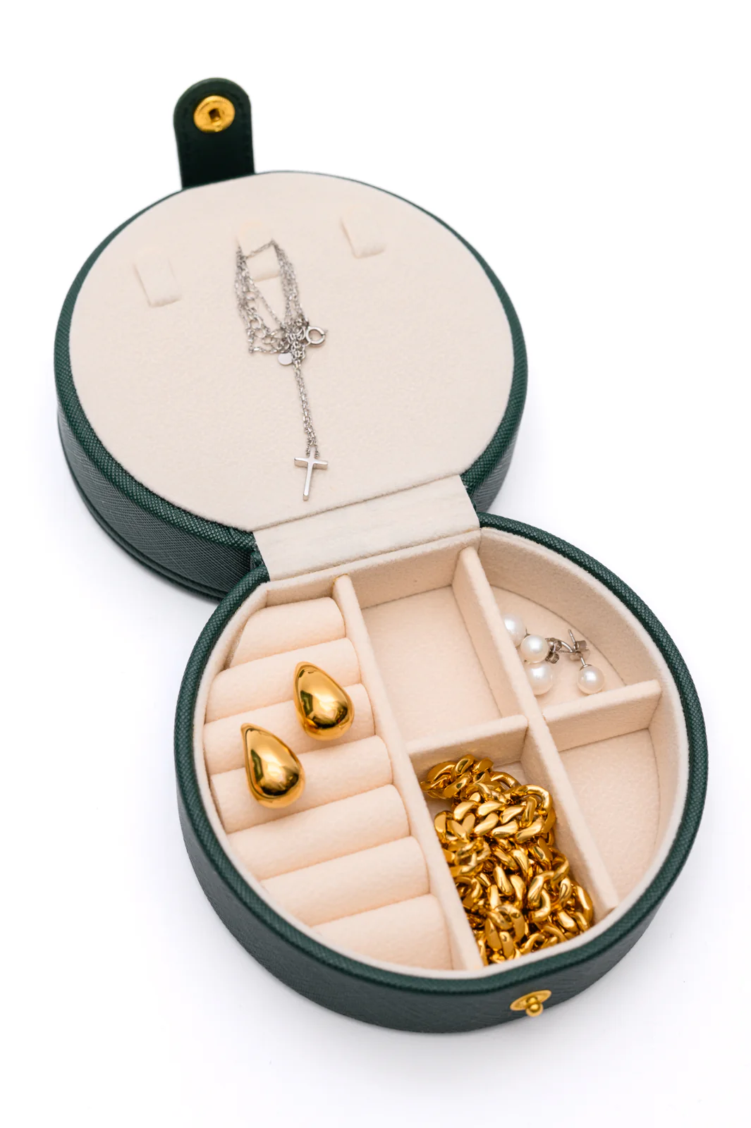 Circular Travel Jewelry Case in Green - 11/22/2024 - Image 5