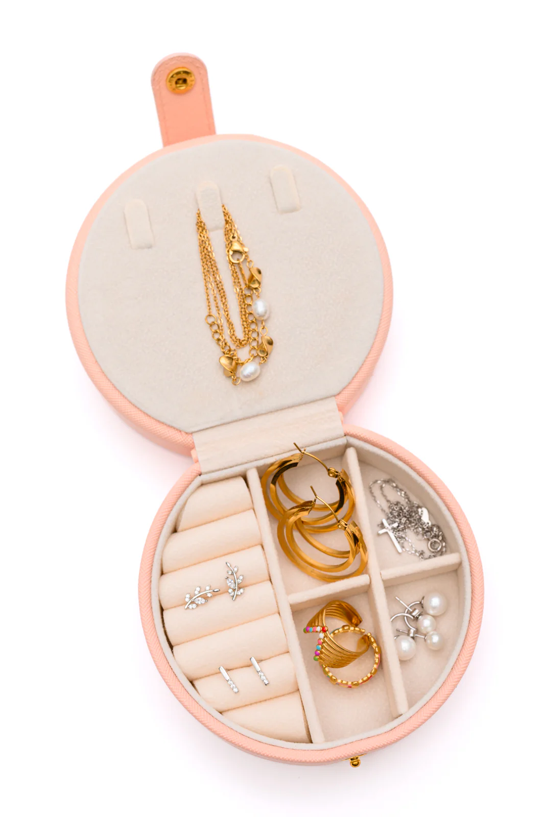 Circular Travel Jewelry Case in Pink - 11/22/2024 - Image 3