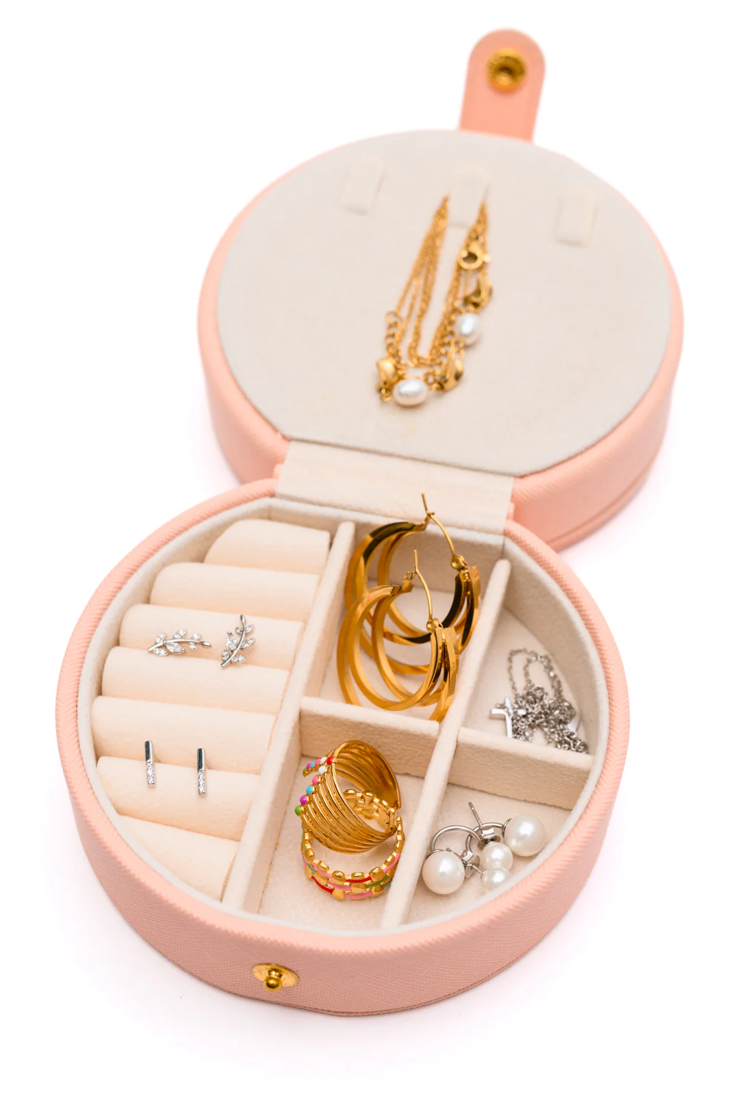 Circular Travel Jewelry Case in Pink - 11/22/2024 - Image 5