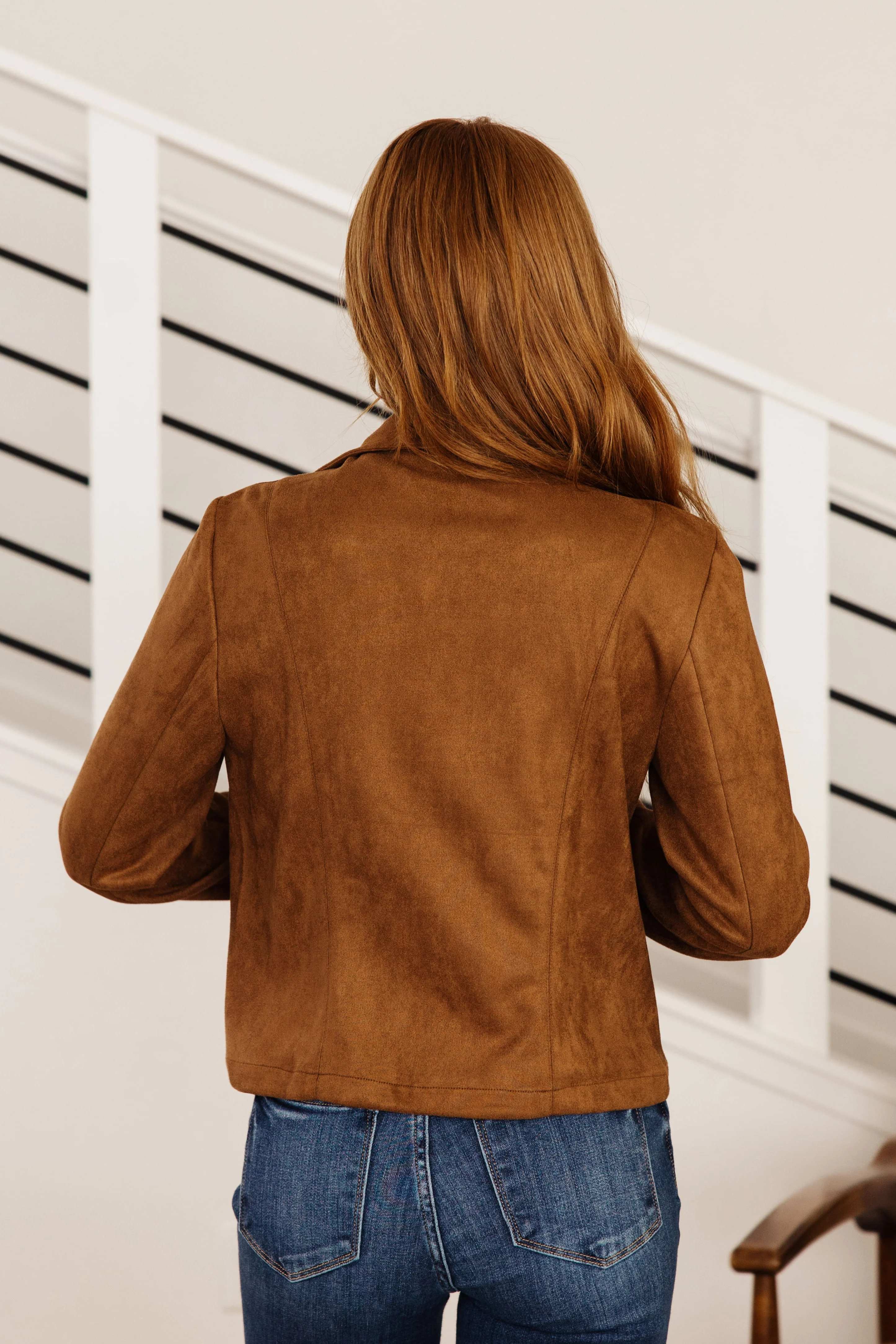 Clara Faux Suede Moto Jacket in Camel - 10/10/2023 - Image 12
