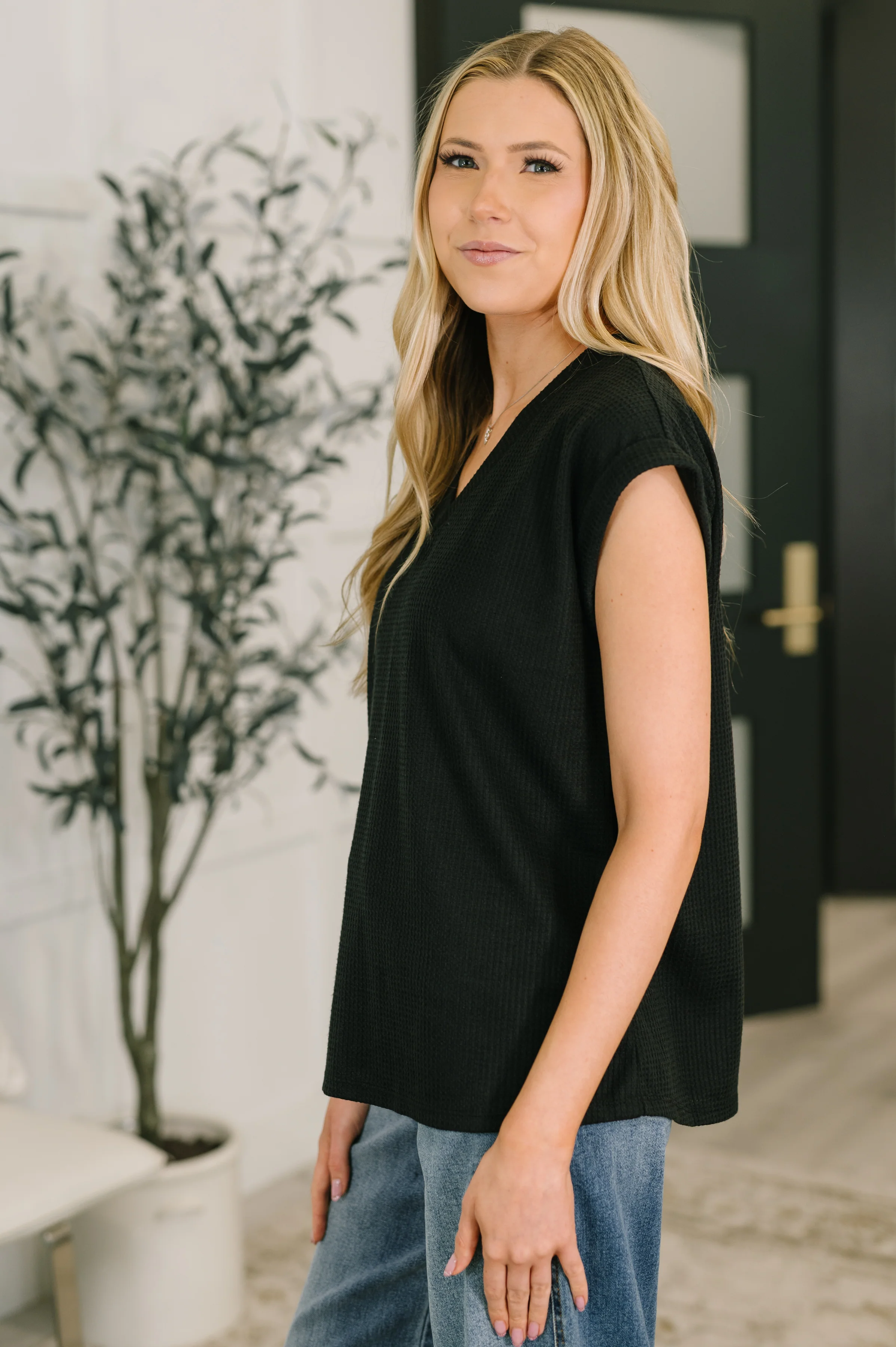 Classic Timeless V-Neck Tee in Black - 5/1/2026 NEW - Image 4
