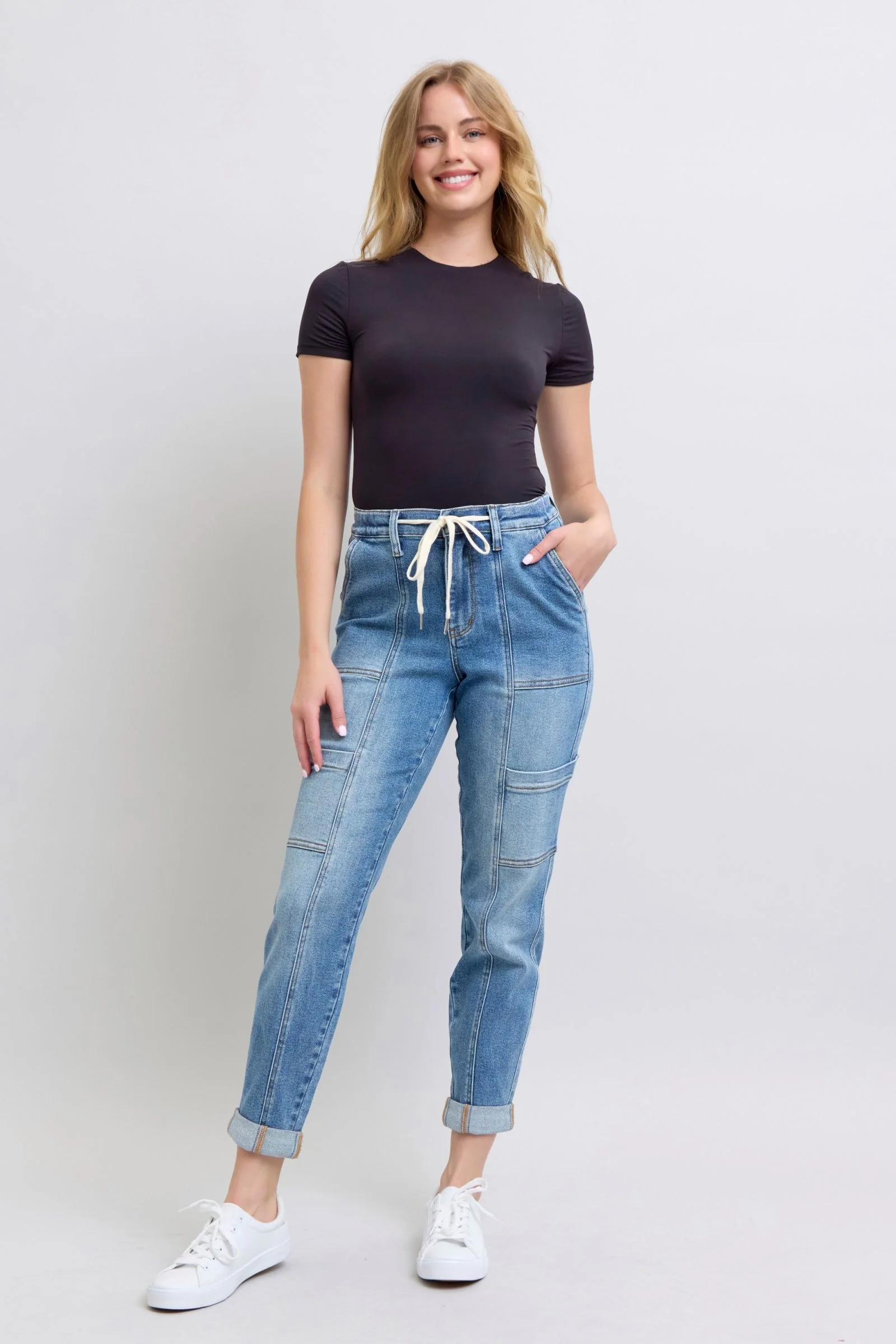 Clayton High Rise Cuffed Cargo Denim Jogger - 1/22/2025 - Image 4