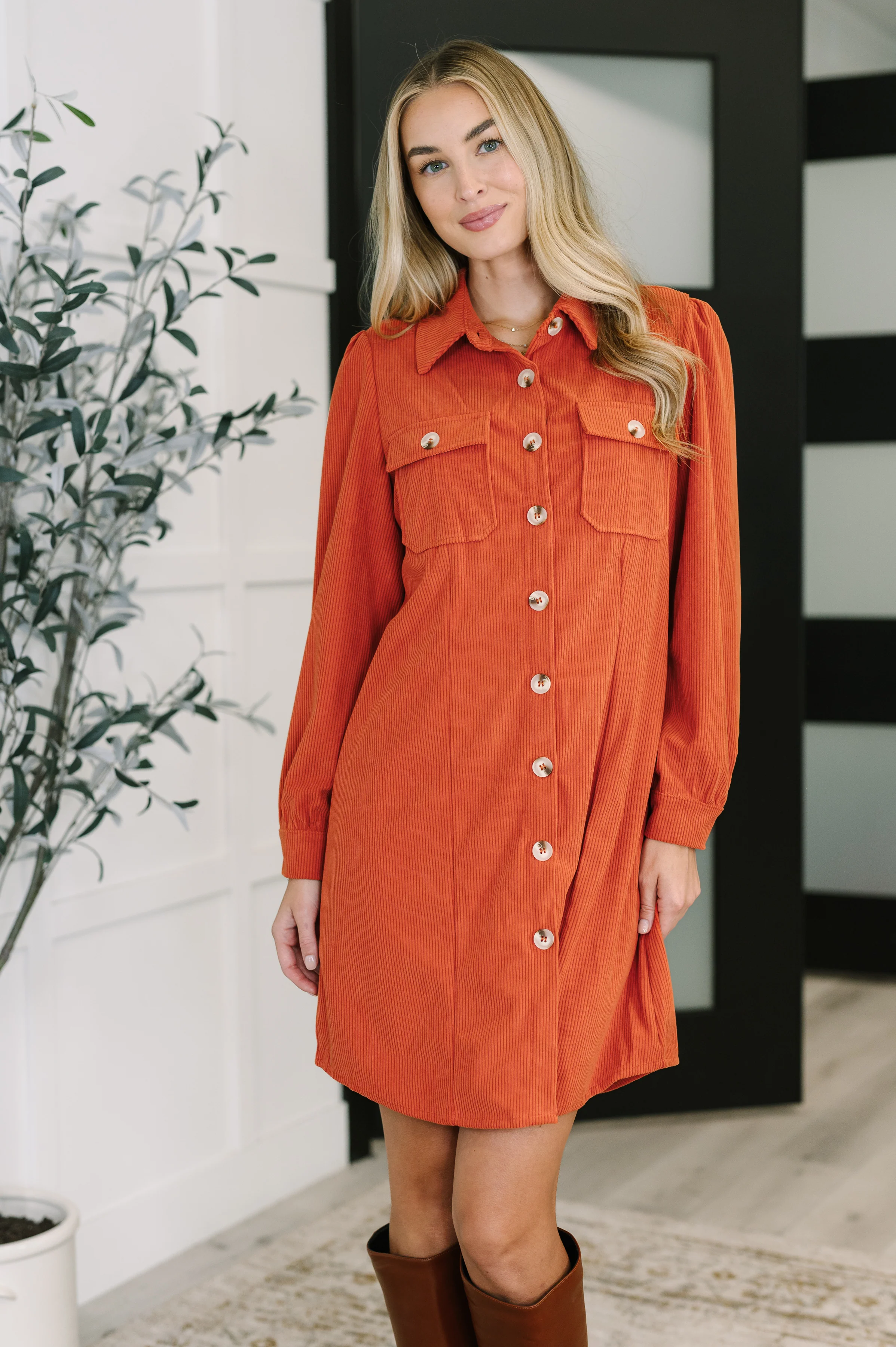 Clever in Corduroy Shirt Dress - 10/10/2025 NEW