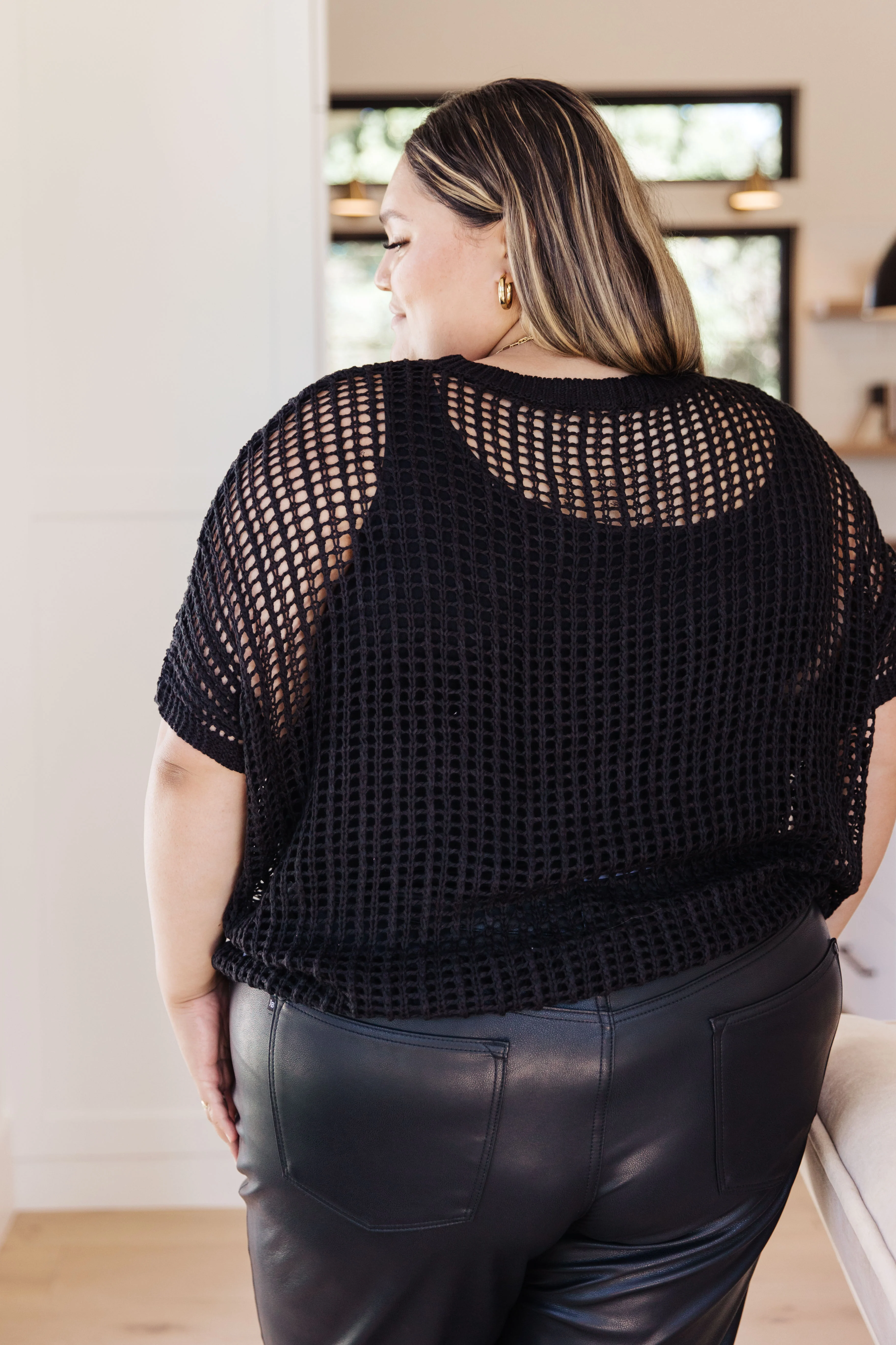 Coastal Dreams Fishnet Top in Black - 9/5/2023 - Image 5