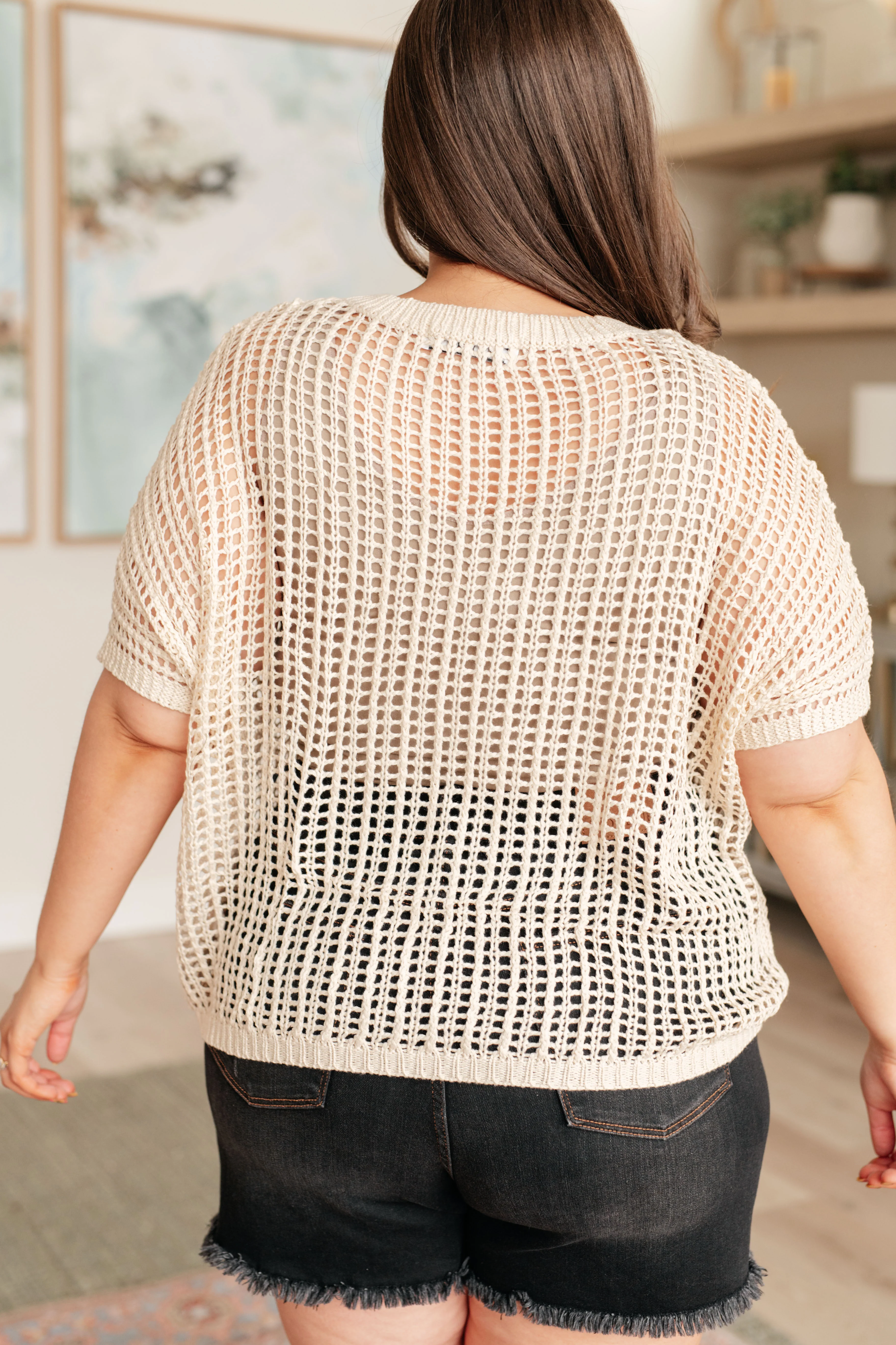 Coastal Dreams Fishnet Top in Cream - 5/1/2024 - Image 11