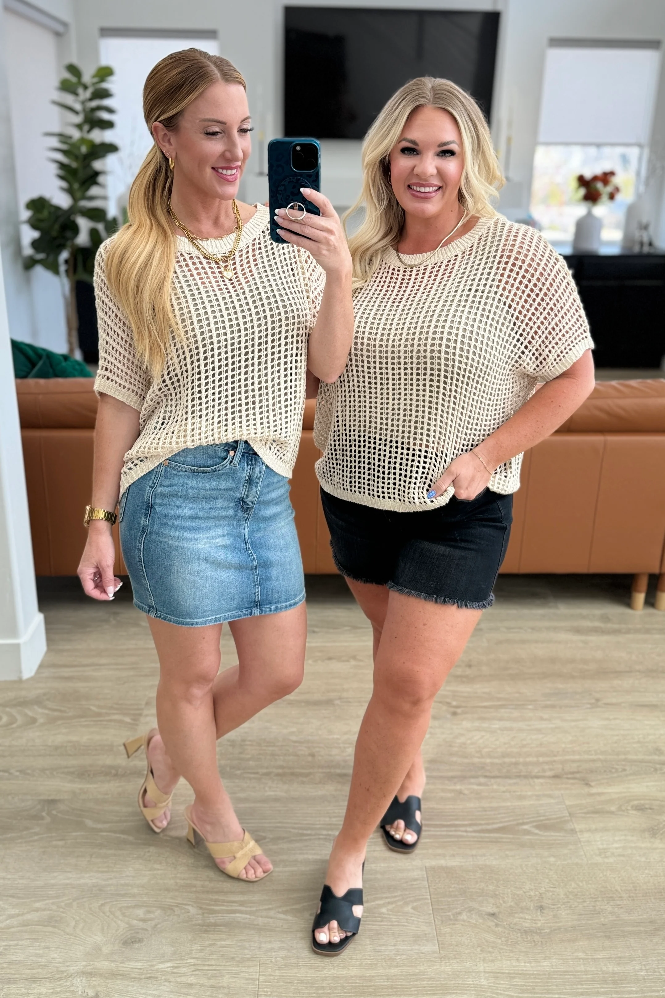 Coastal Dreams Fishnet Top in Cream - 5/1/2024 - Image 3