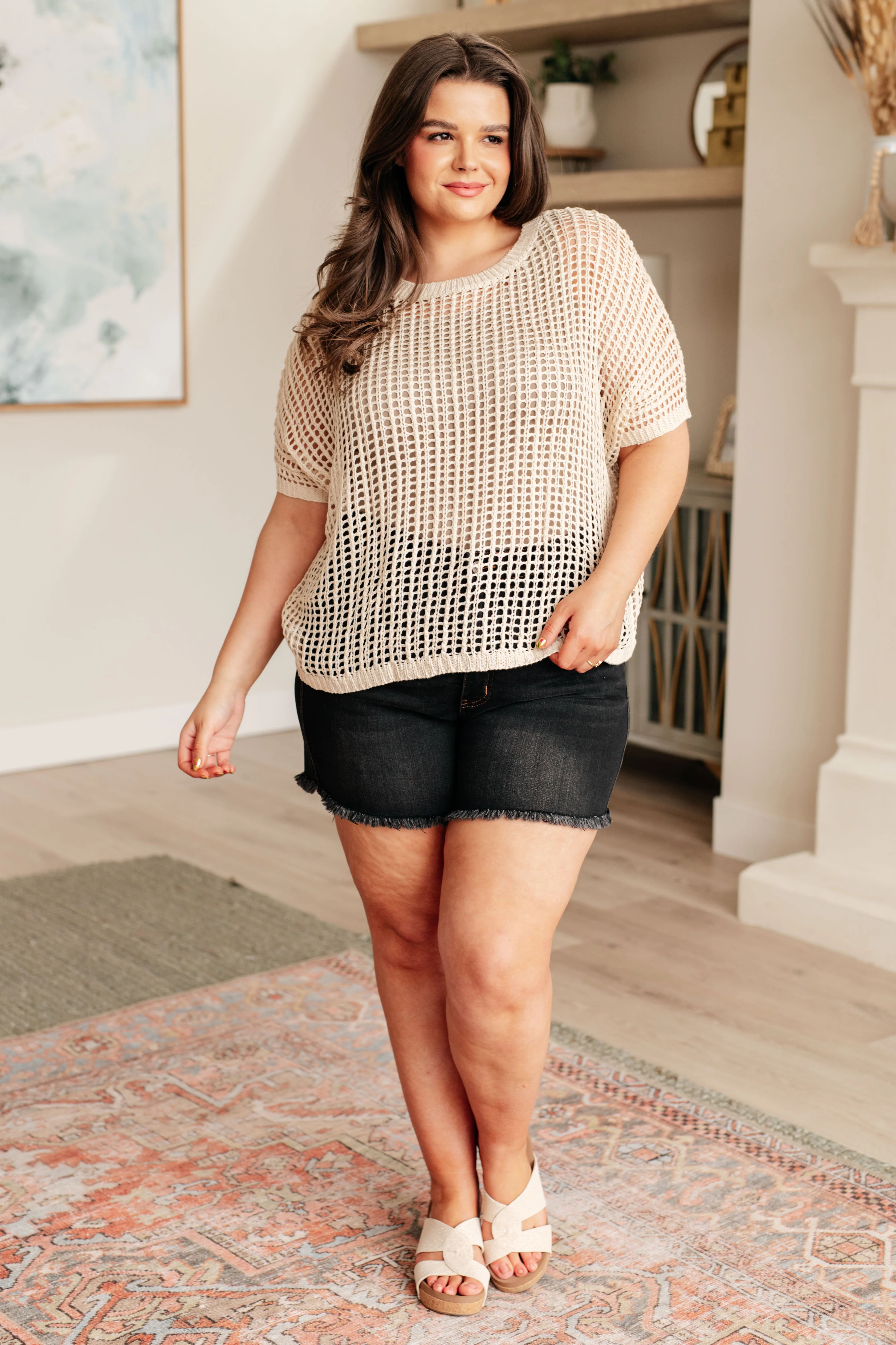 Coastal Dreams Fishnet Top in Cream - 5/1/2024 - Image 9