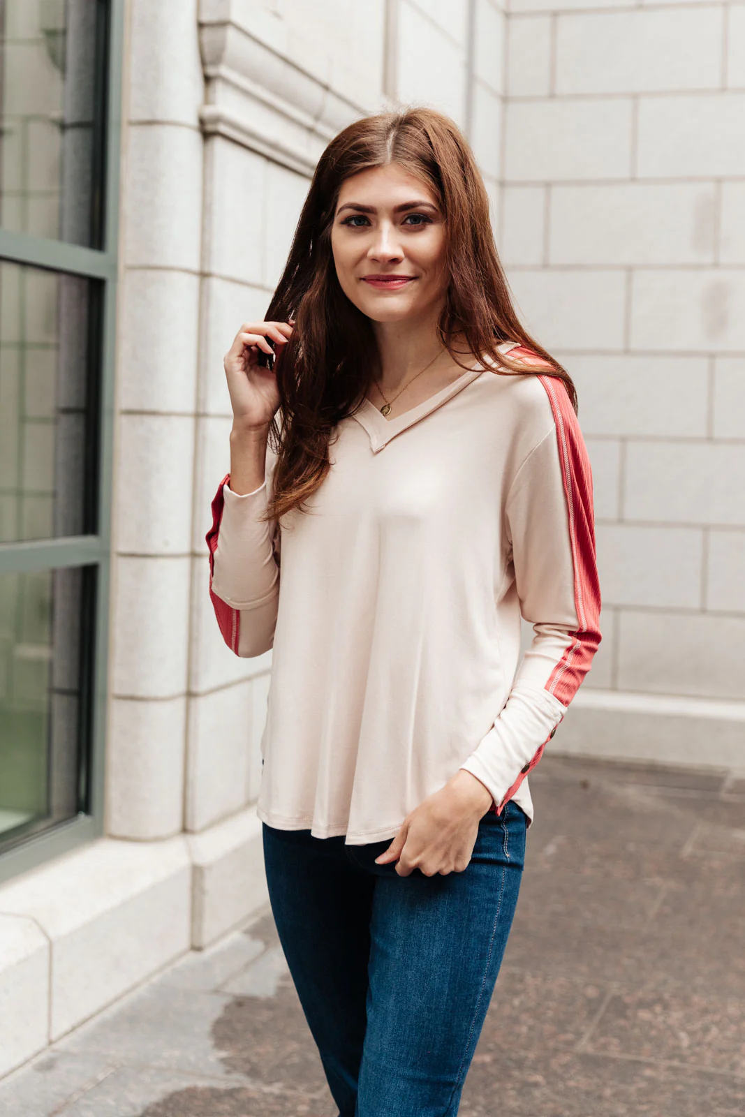 Coffee Date V Neck Top - 11/18/2021 - Image 2