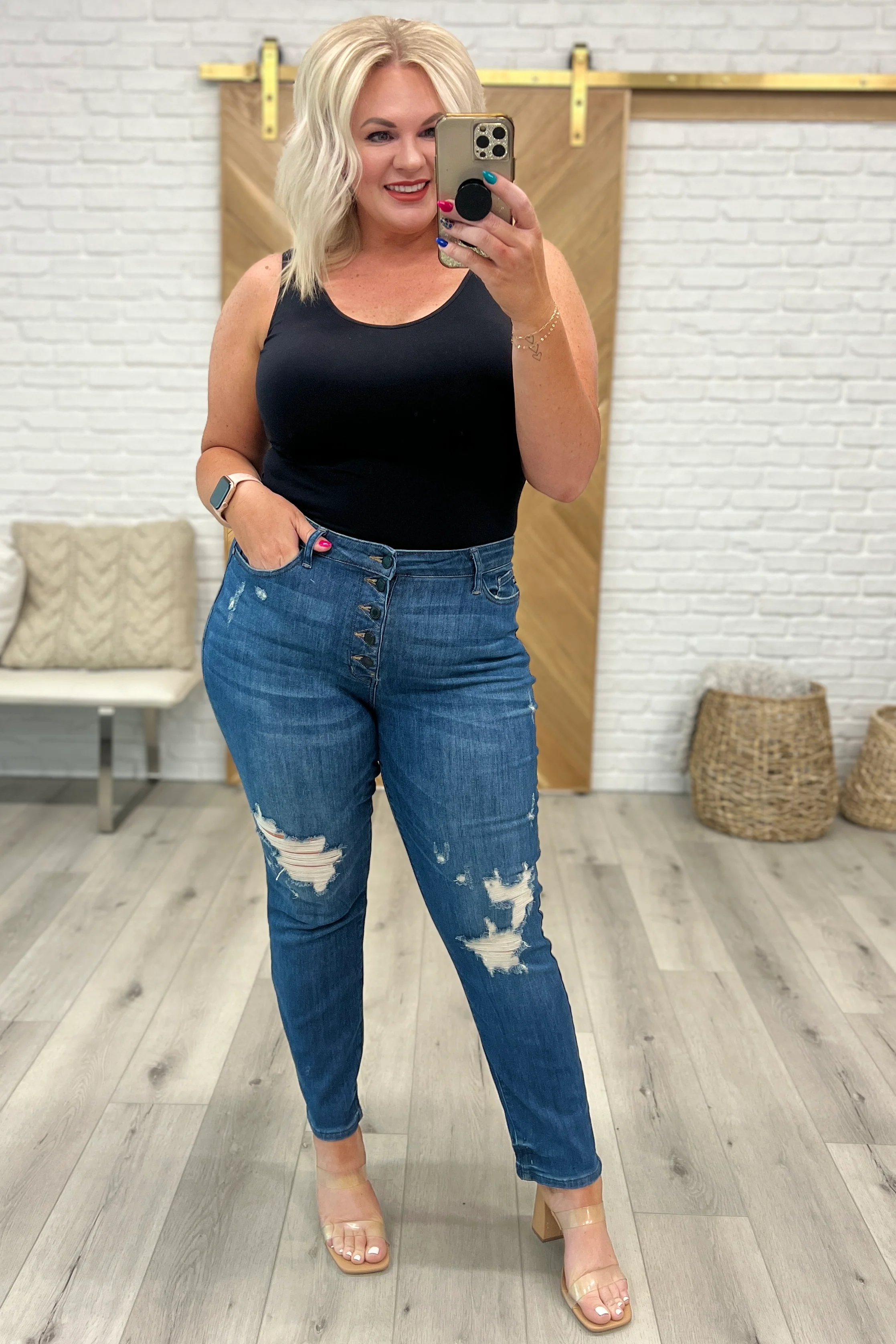 Colt High Rise Button Fly Distressed Boyfriend Jeans - 6/14/2023 - Image 19