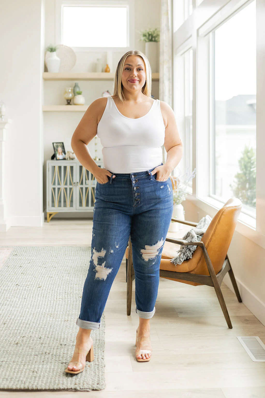 Colt High Rise Button Fly Distressed Boyfriend Jeans - 6/14/2023 - Image 3