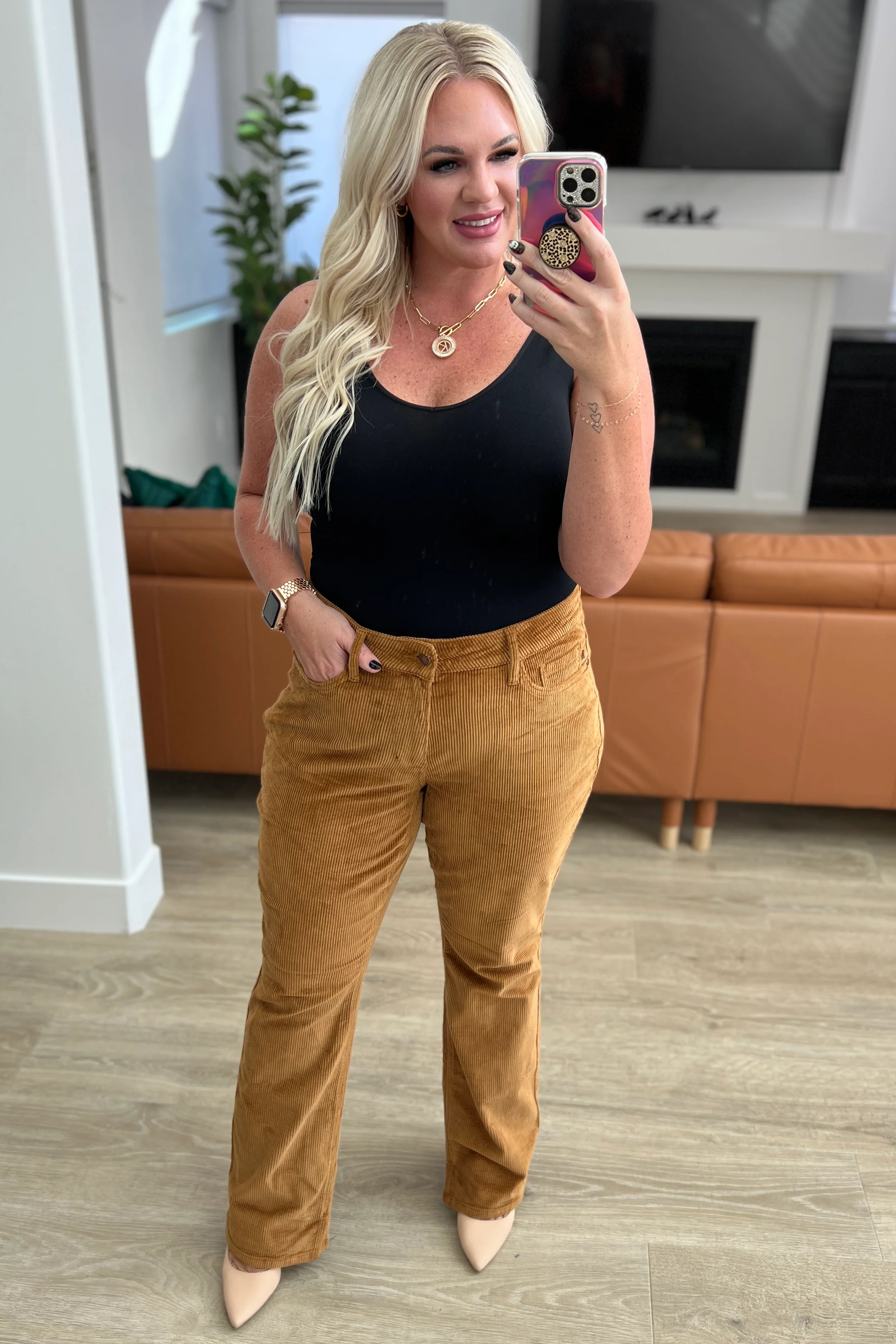 Cordelia Bootcut Corduroy Pants in Camel - 10/11/2023 - Image 13