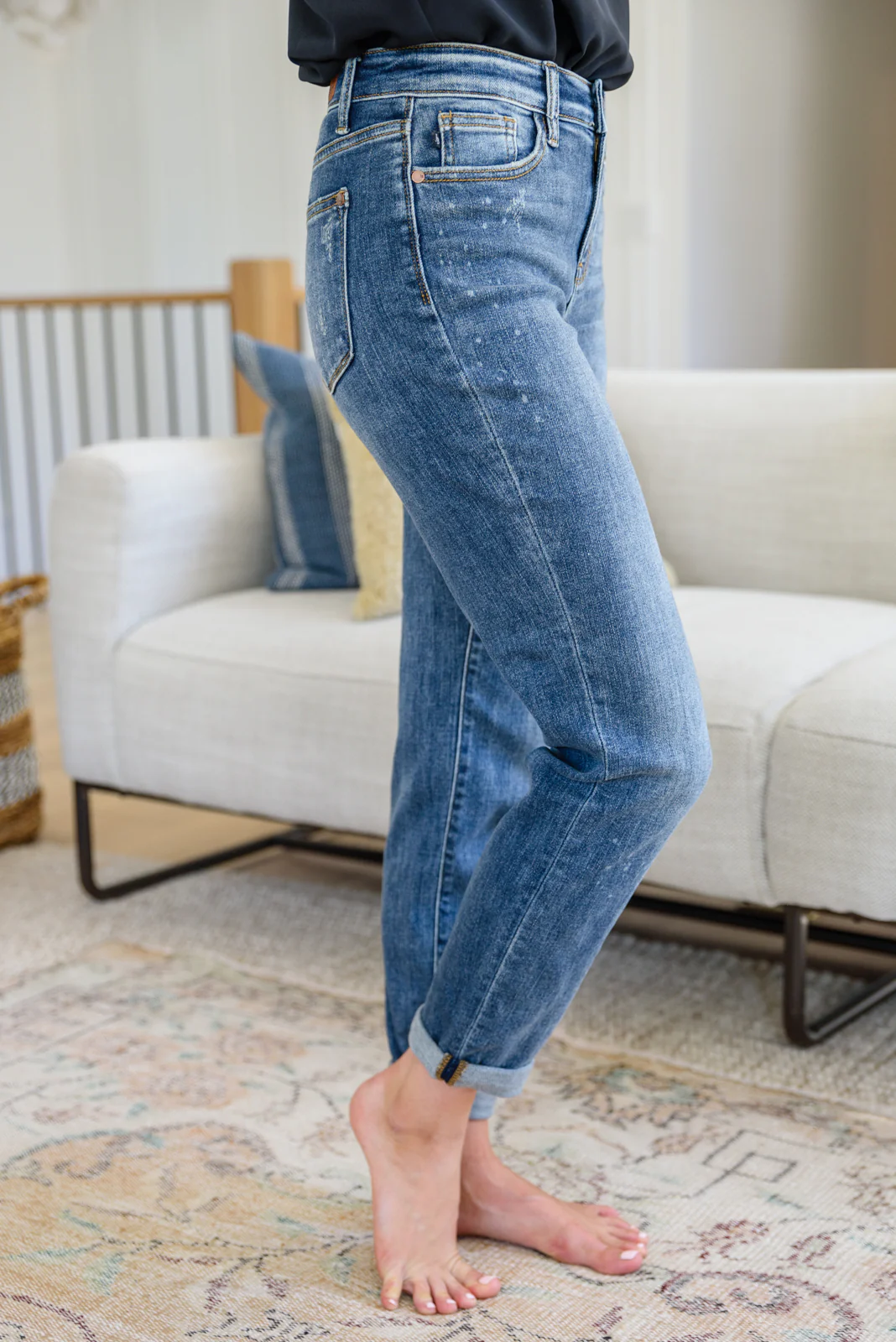 Corey Hi Rise Bleach Splash Boyfriend Jeans - 9/22/2022 - Image 7