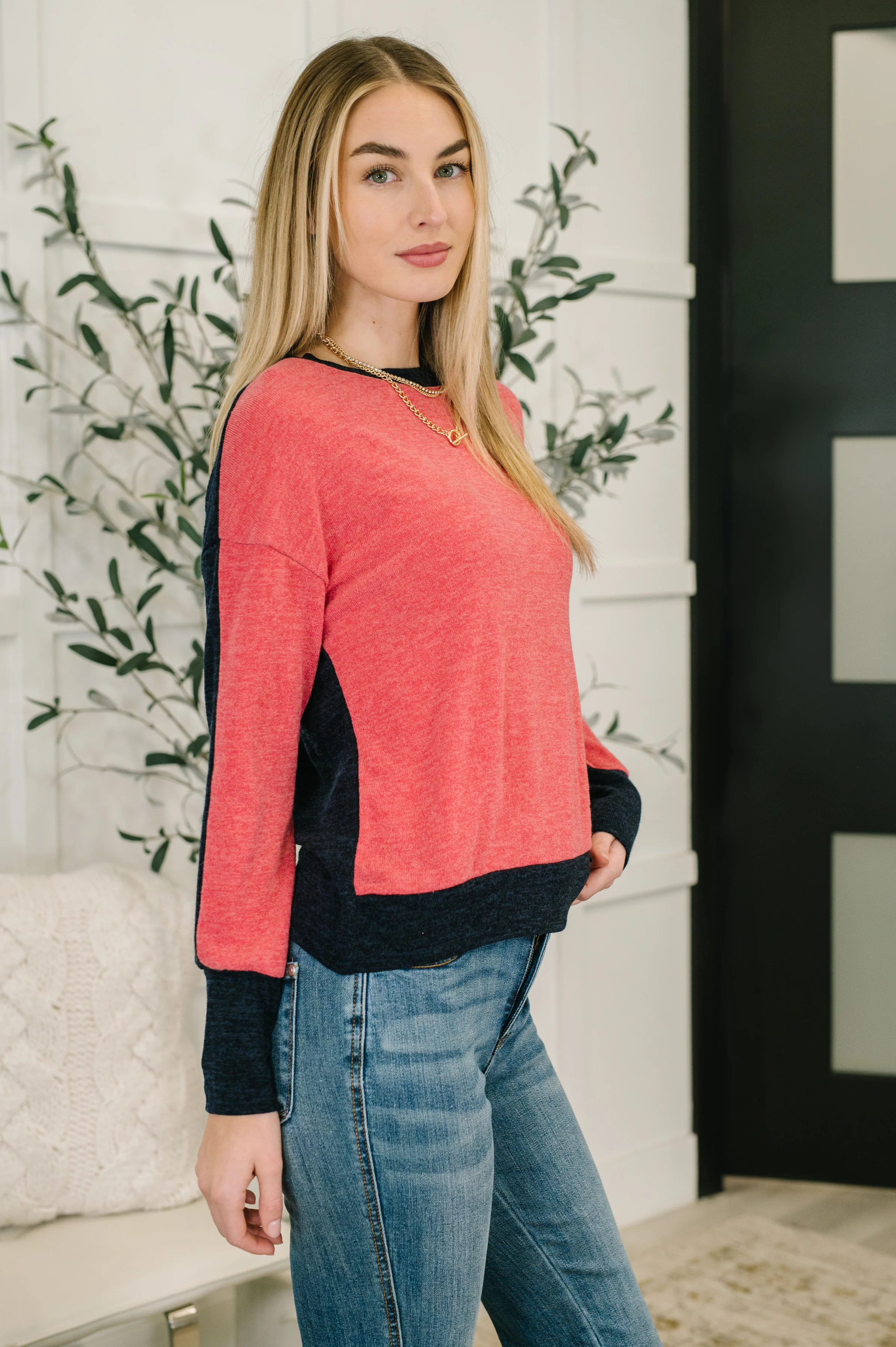 Couldn't Be Happier Color Block Long Sleeve Top - 12/16/2025 - Image 4