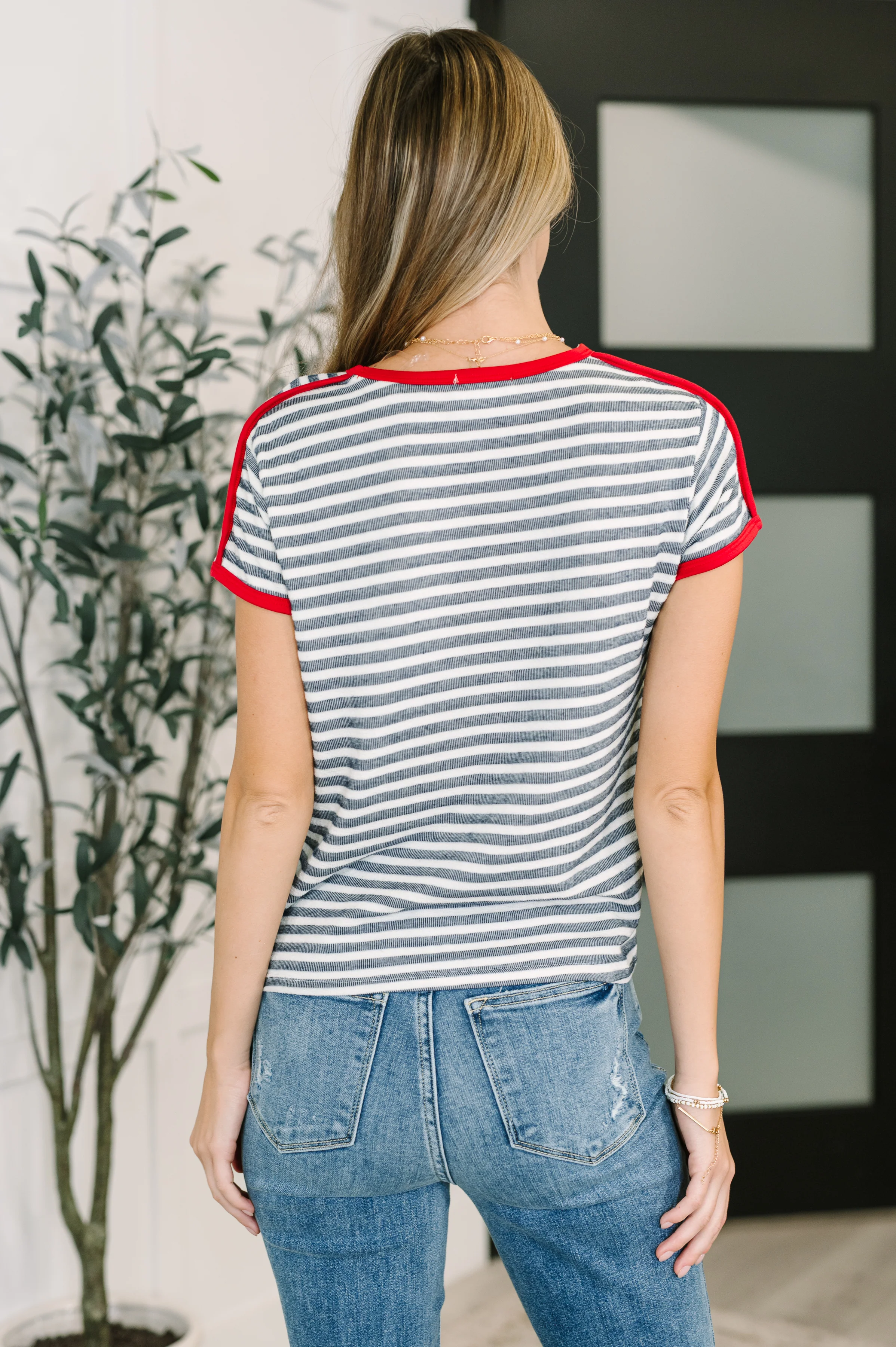 Country Stripe Casual Tee in Navy White - 5/21/2026 - Image 5