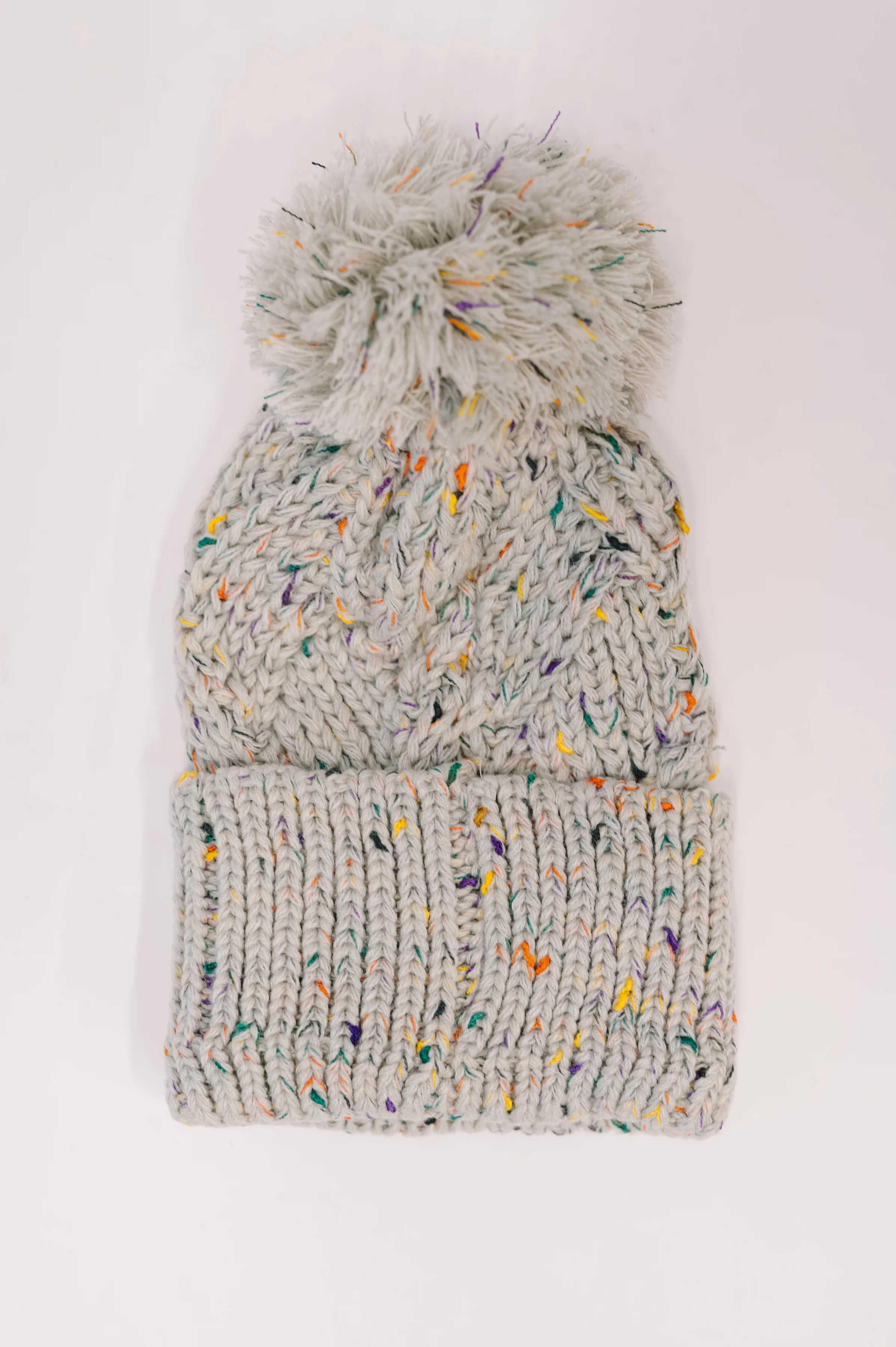 Cover Your Ears Pom Pom Beanie in Grey - 12/1/2025 - Image 2