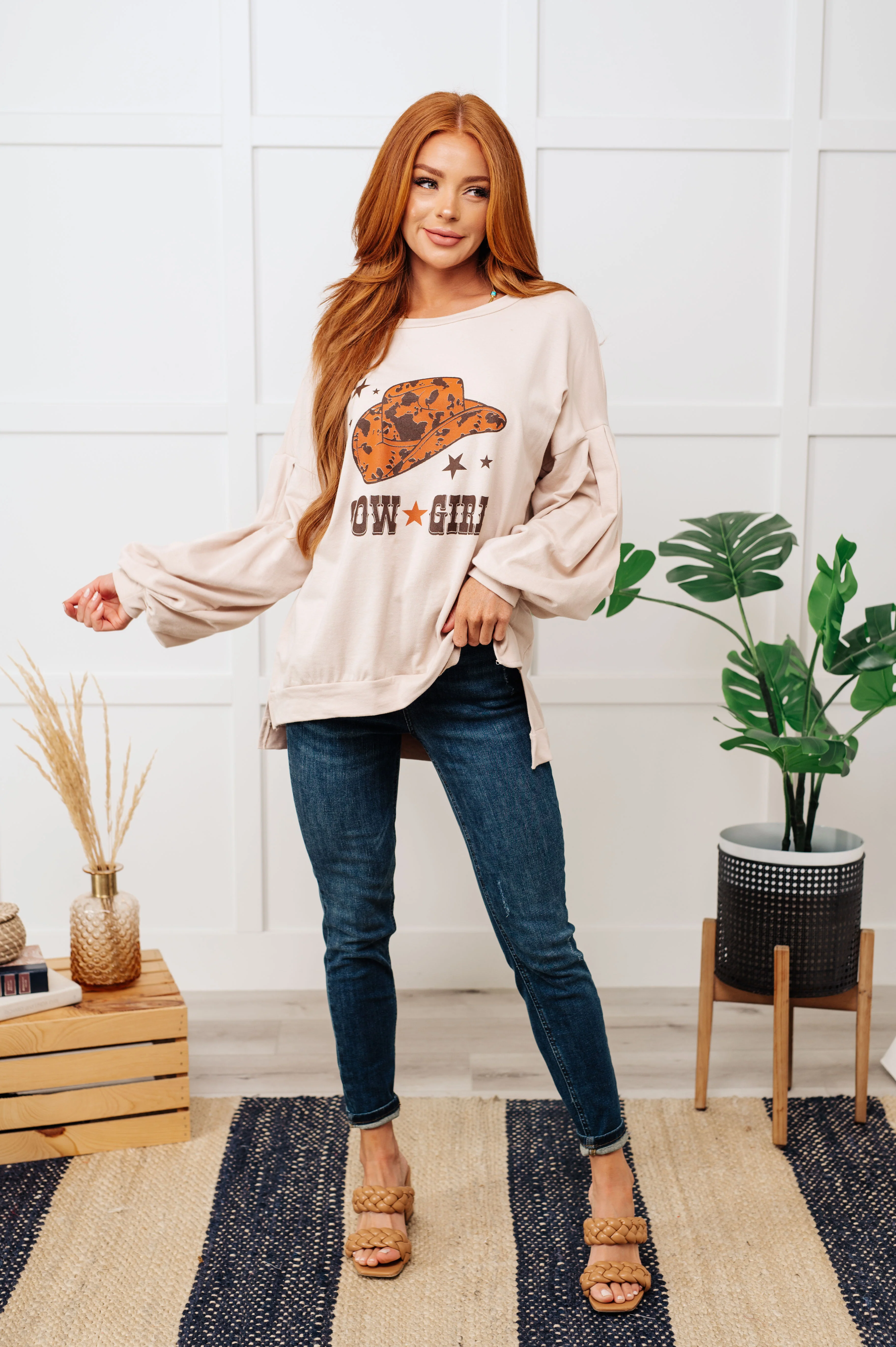 Cow Girl Graphic Pullover in Stone - 9/4/2025 - Image 2