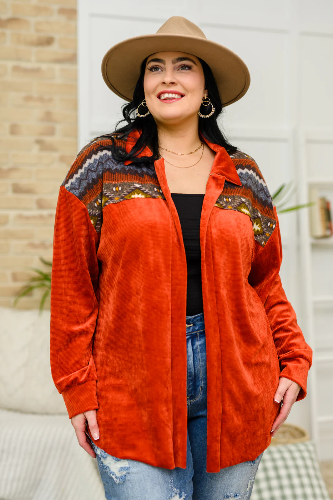 Cozy Cabin Days Sweater in Burnt Orange - 1/10/23 - Image 8