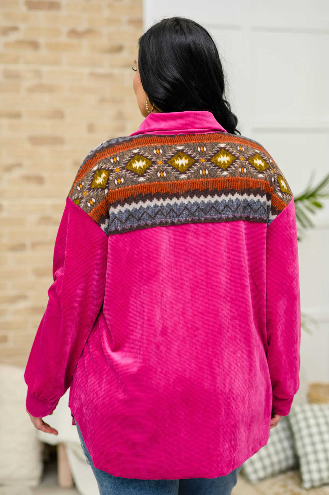 Cozy Cabin Days Sweater in Magenta - 1/10/23 - Image 5